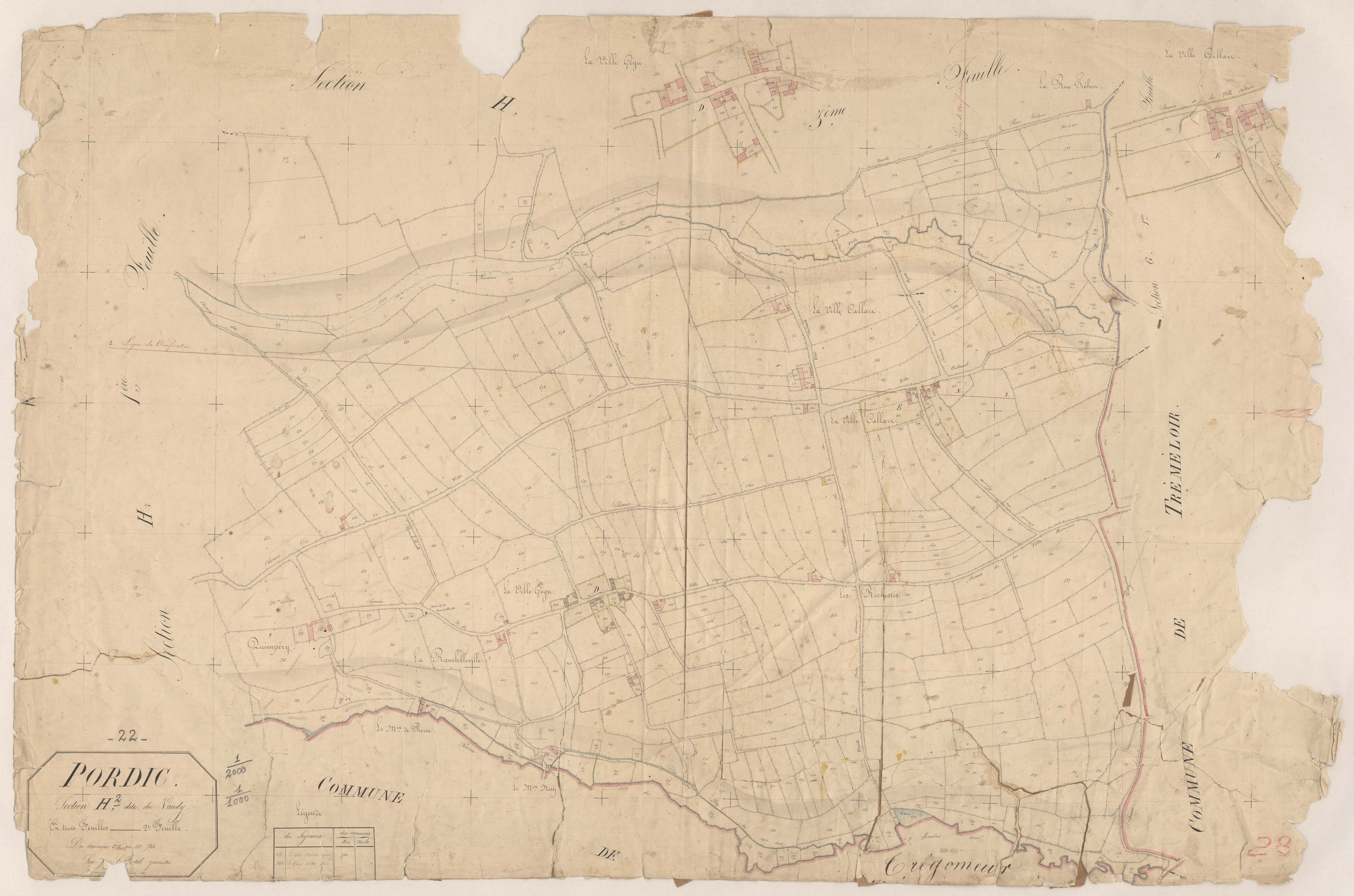 Pordic - Section H, 2e feuille