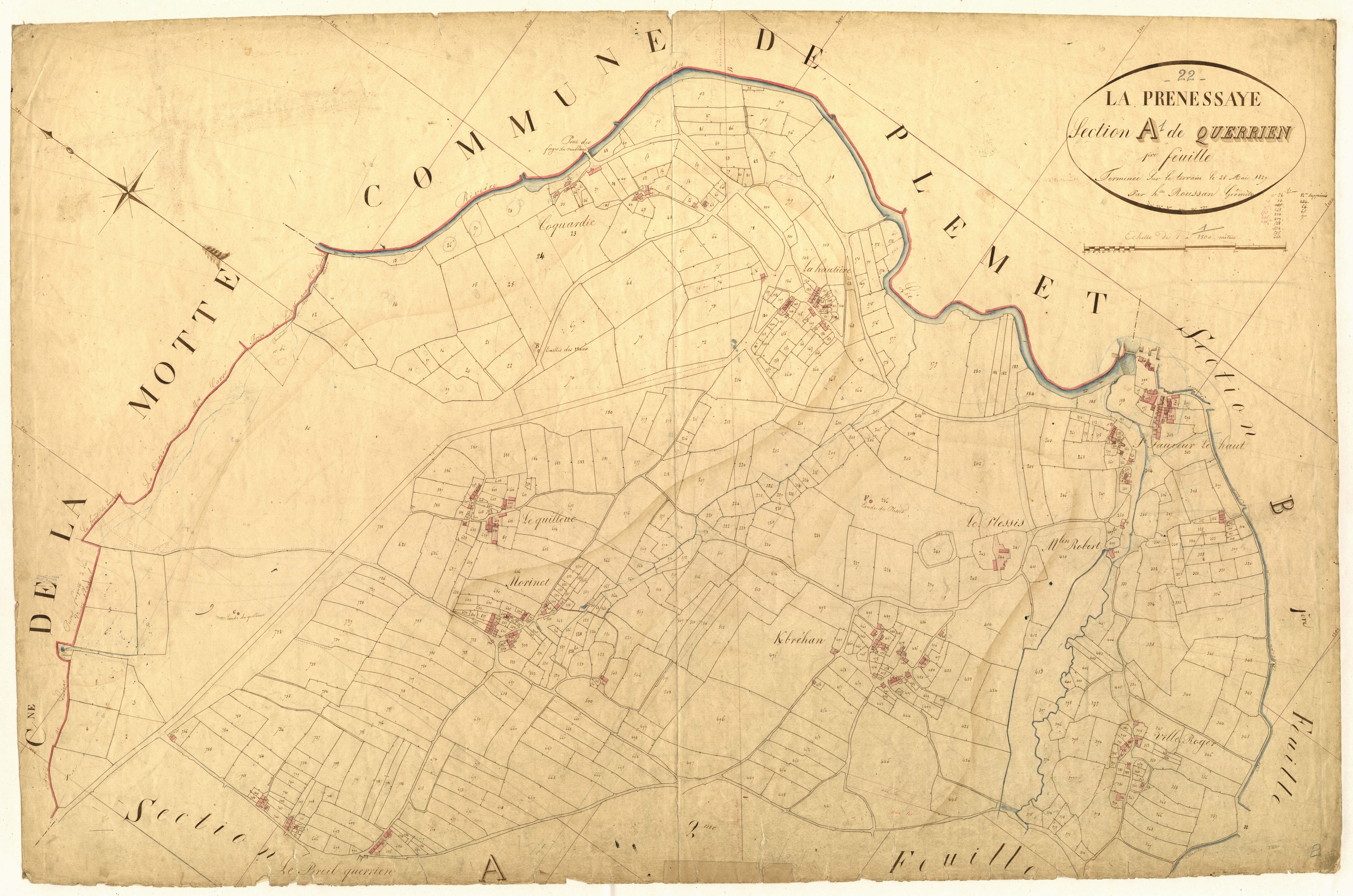 La Prénessaye - Section A, 1re feuille