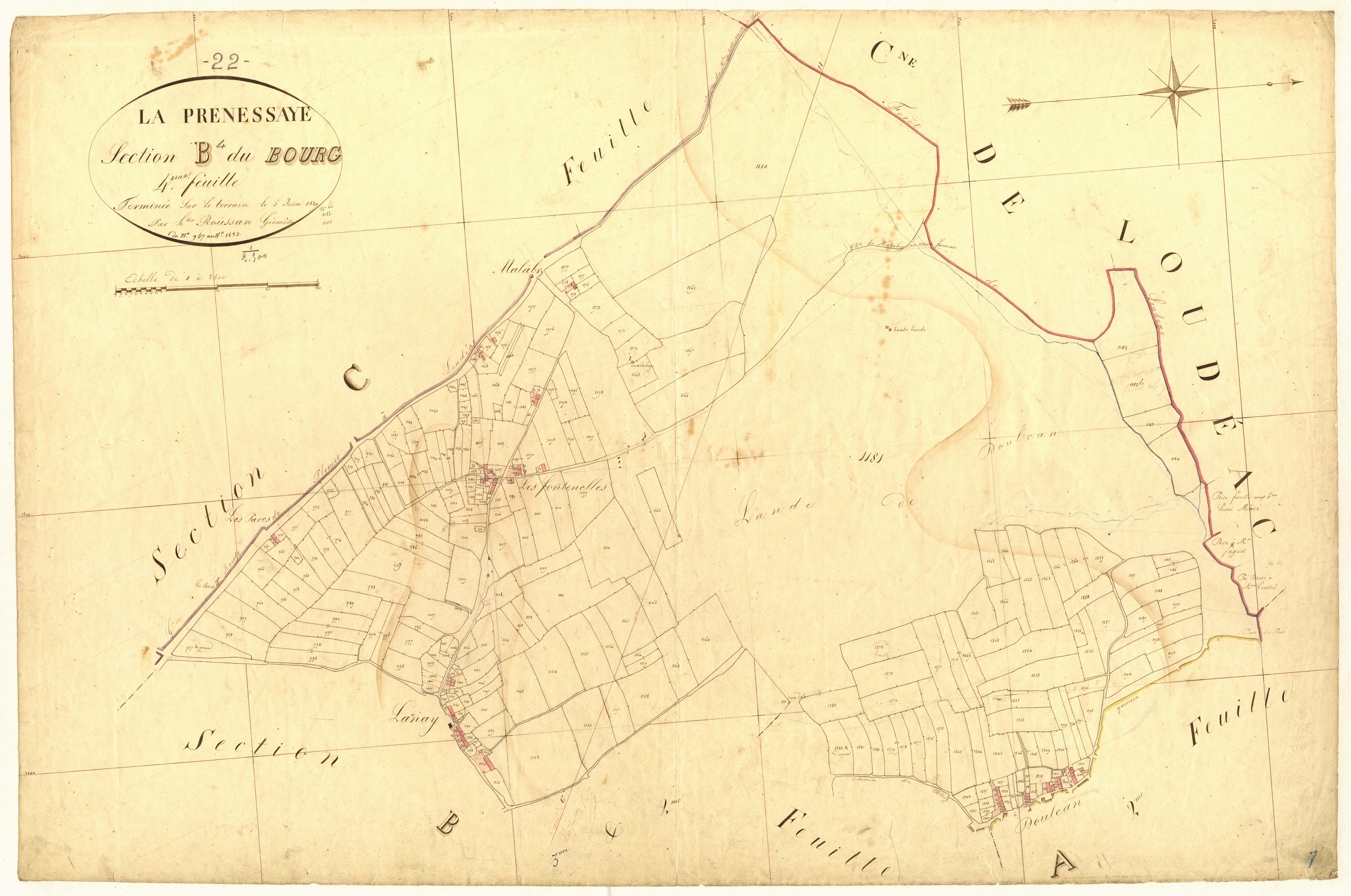 La Prénessaye - Section B, 4e feuille
