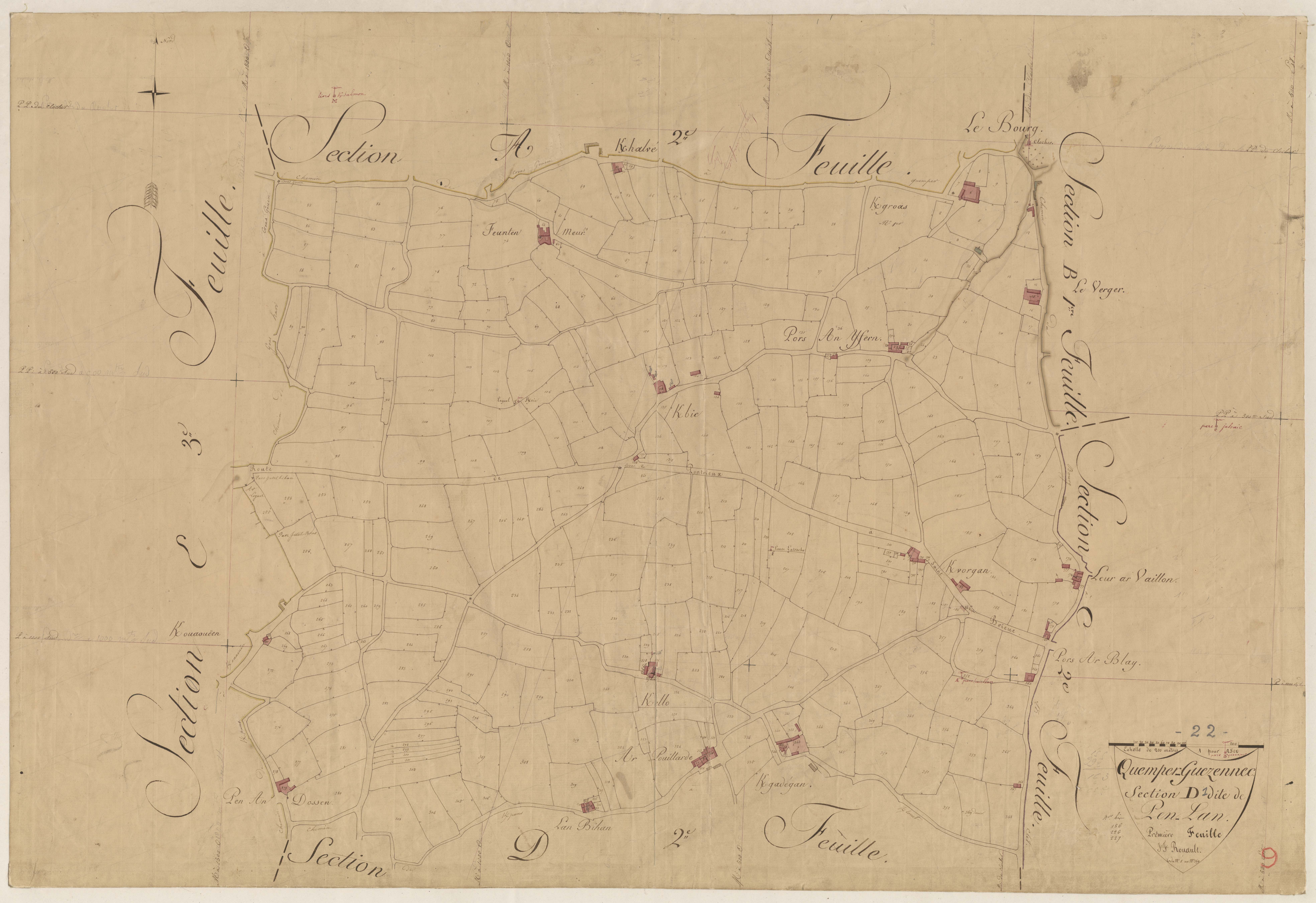 Quemper-Guézennec - Section D, 1re feuille