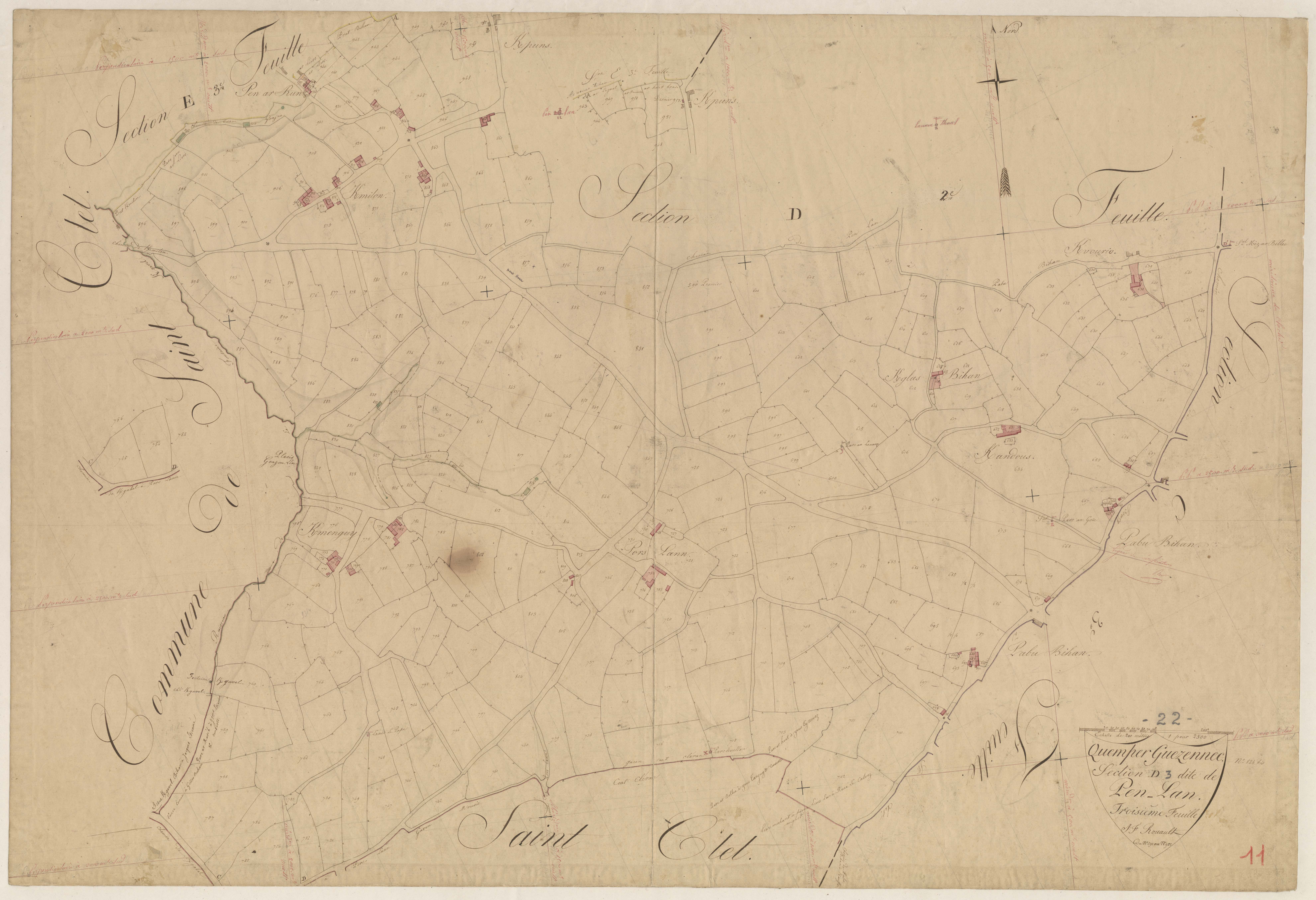 Quemper-Guézennec - Section D, 3e feuille