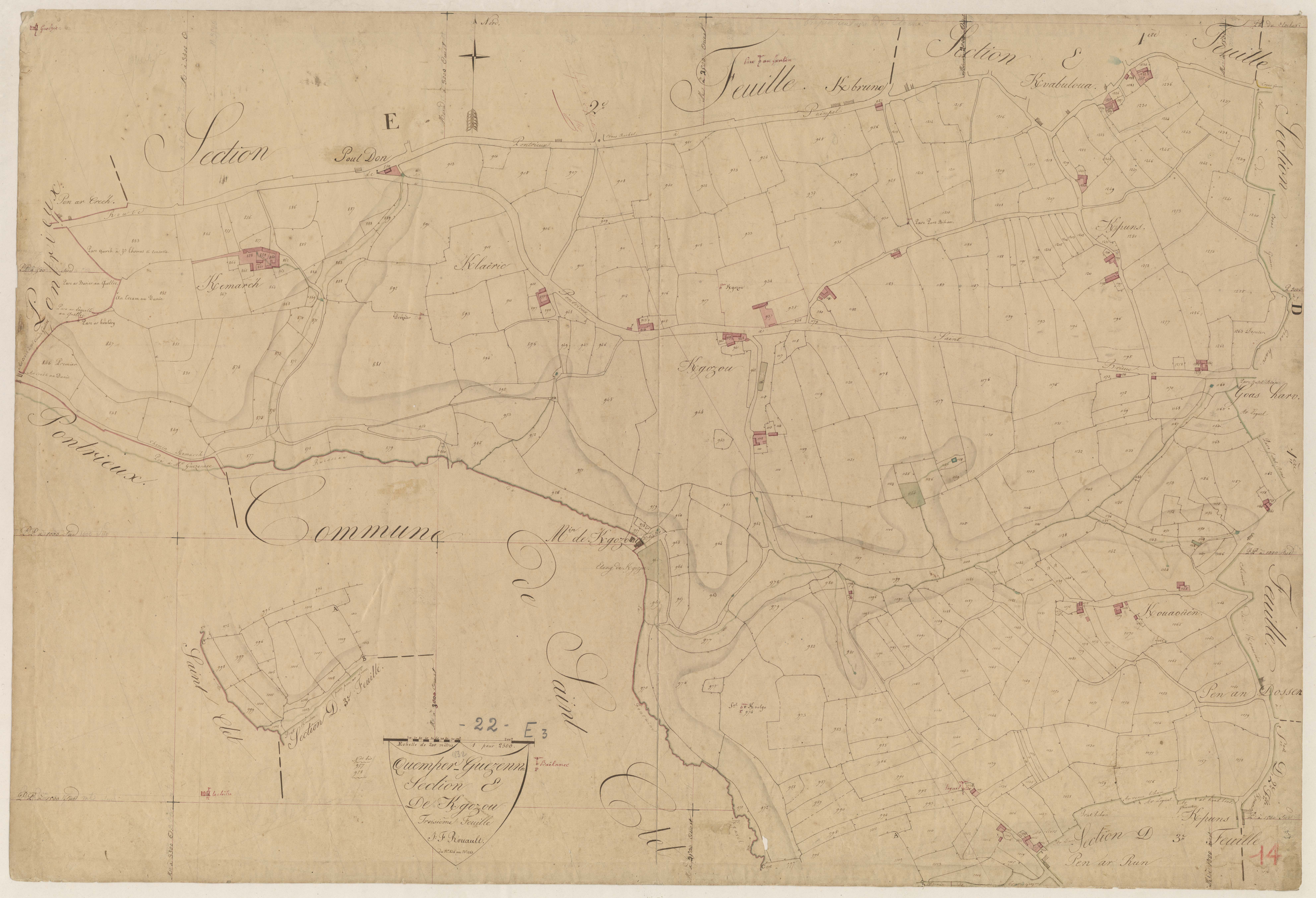 Quemper-Guézennec - Section E, 3e feuille