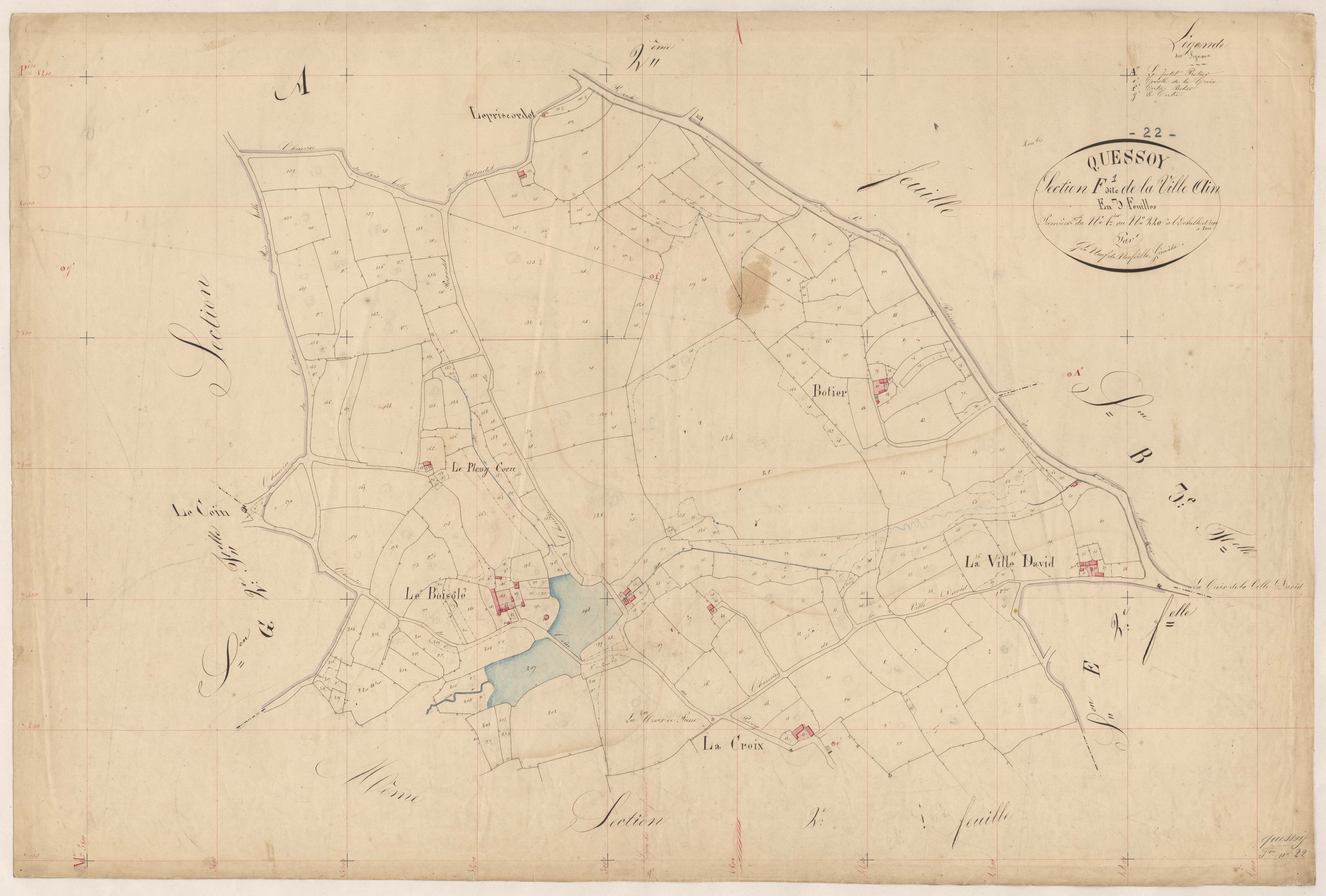 Quessoy - Section F, 1re feuille