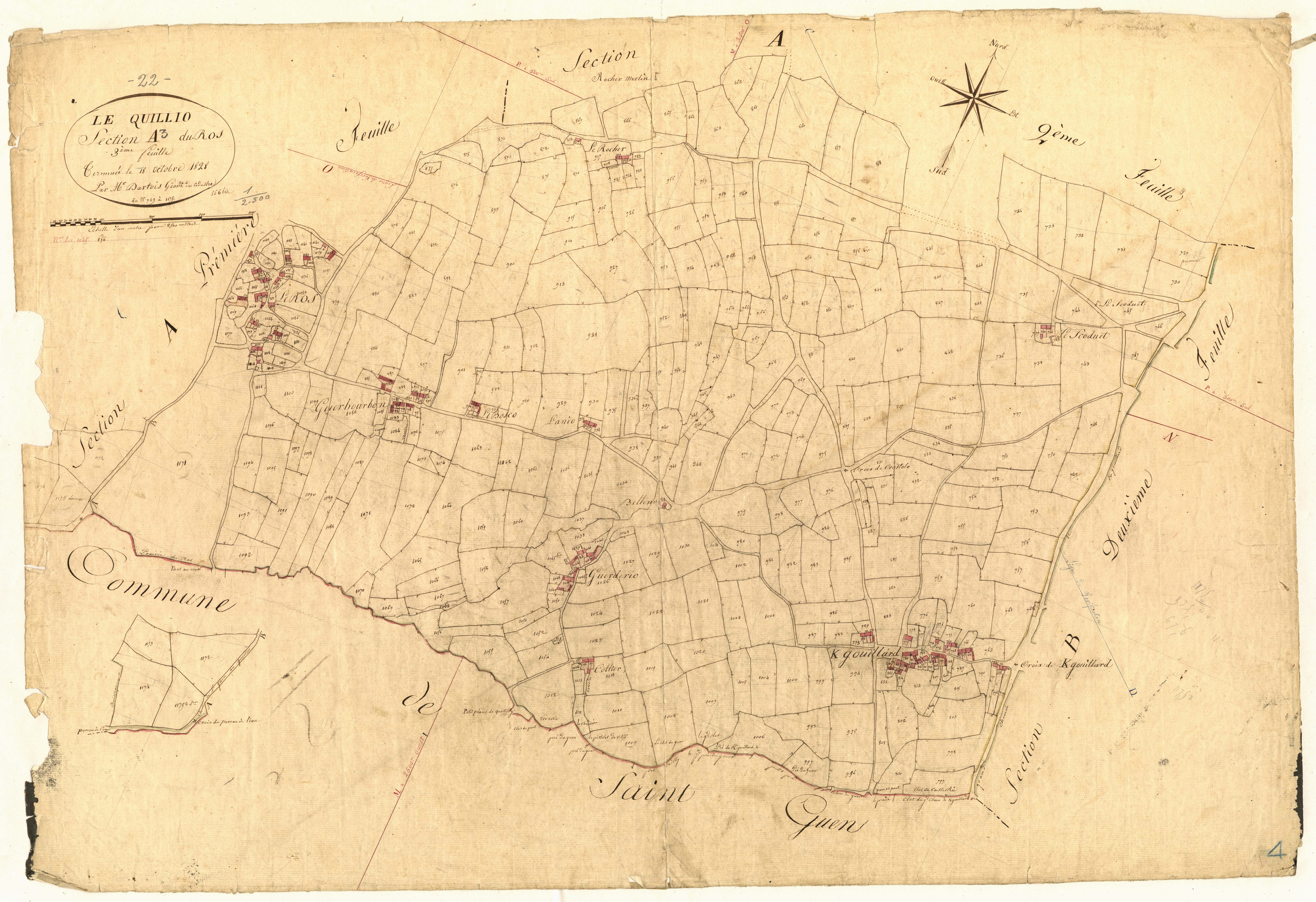 Le Quillio - Section A, 3e feuille