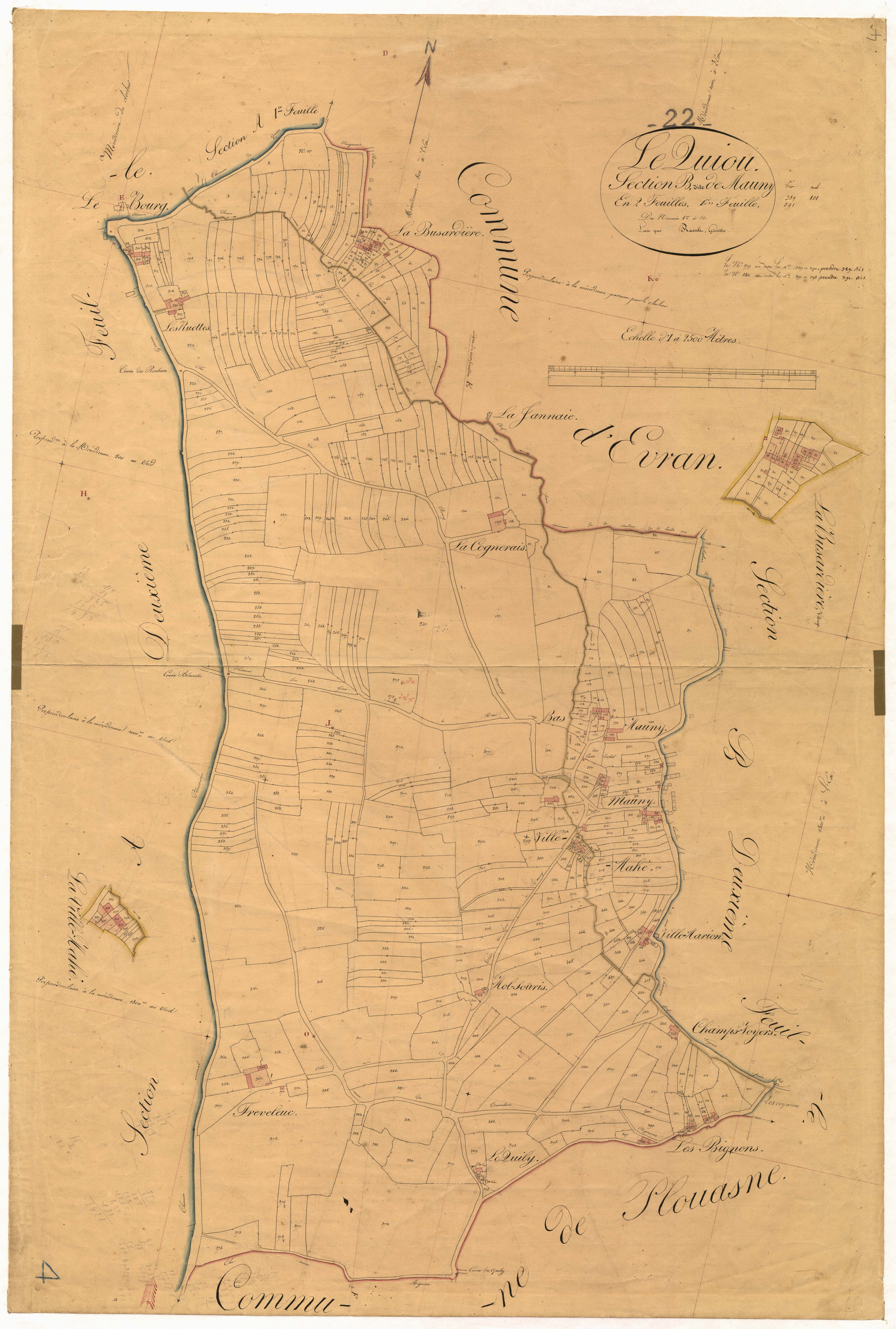 Le Quiou - Section B, 1re feuille