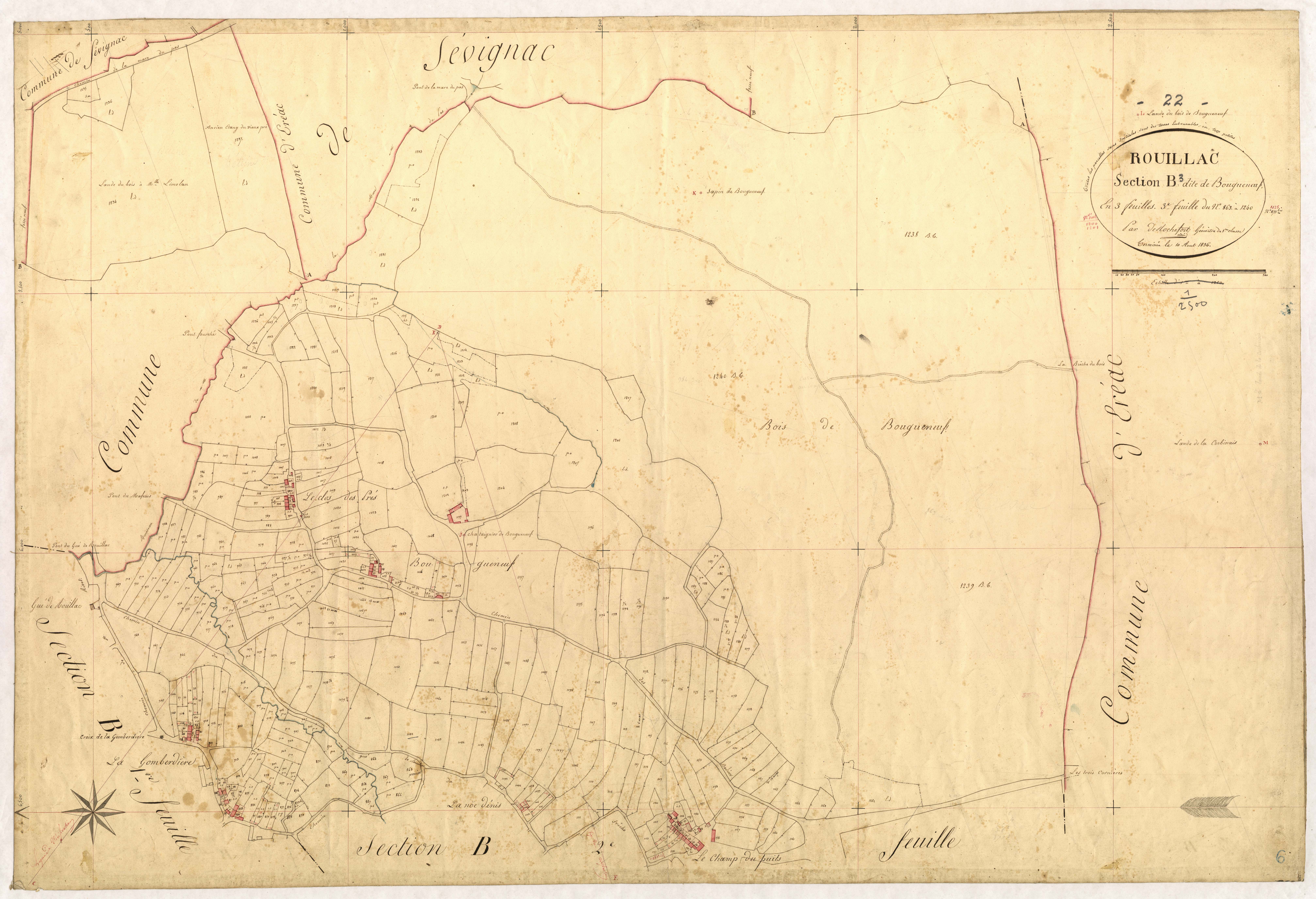 Rouillac - Section B, 3e feuille
