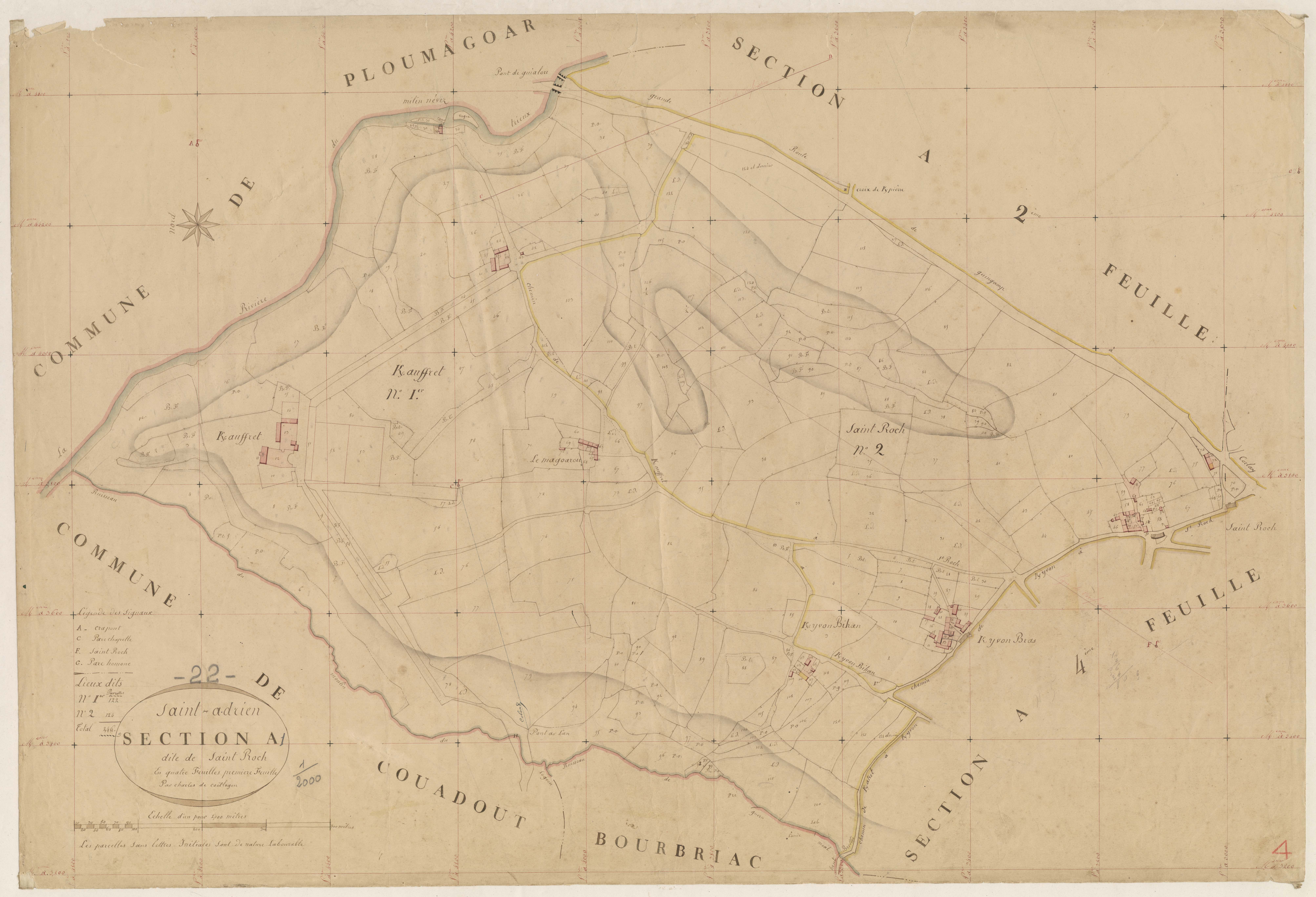 Saint-Adrien - Section A, 1re feuille