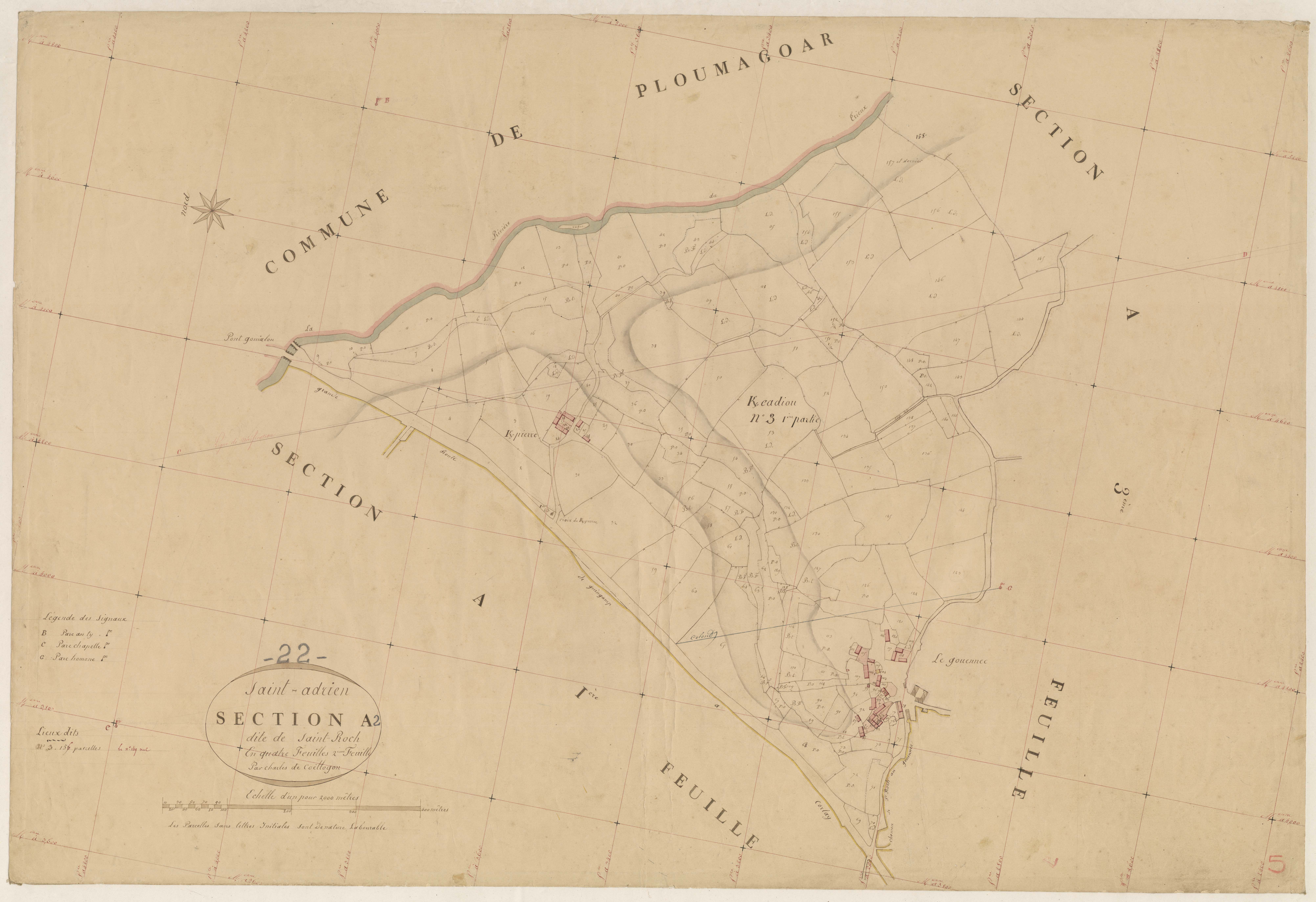 Saint-Adrien - Section A, 2e feuille