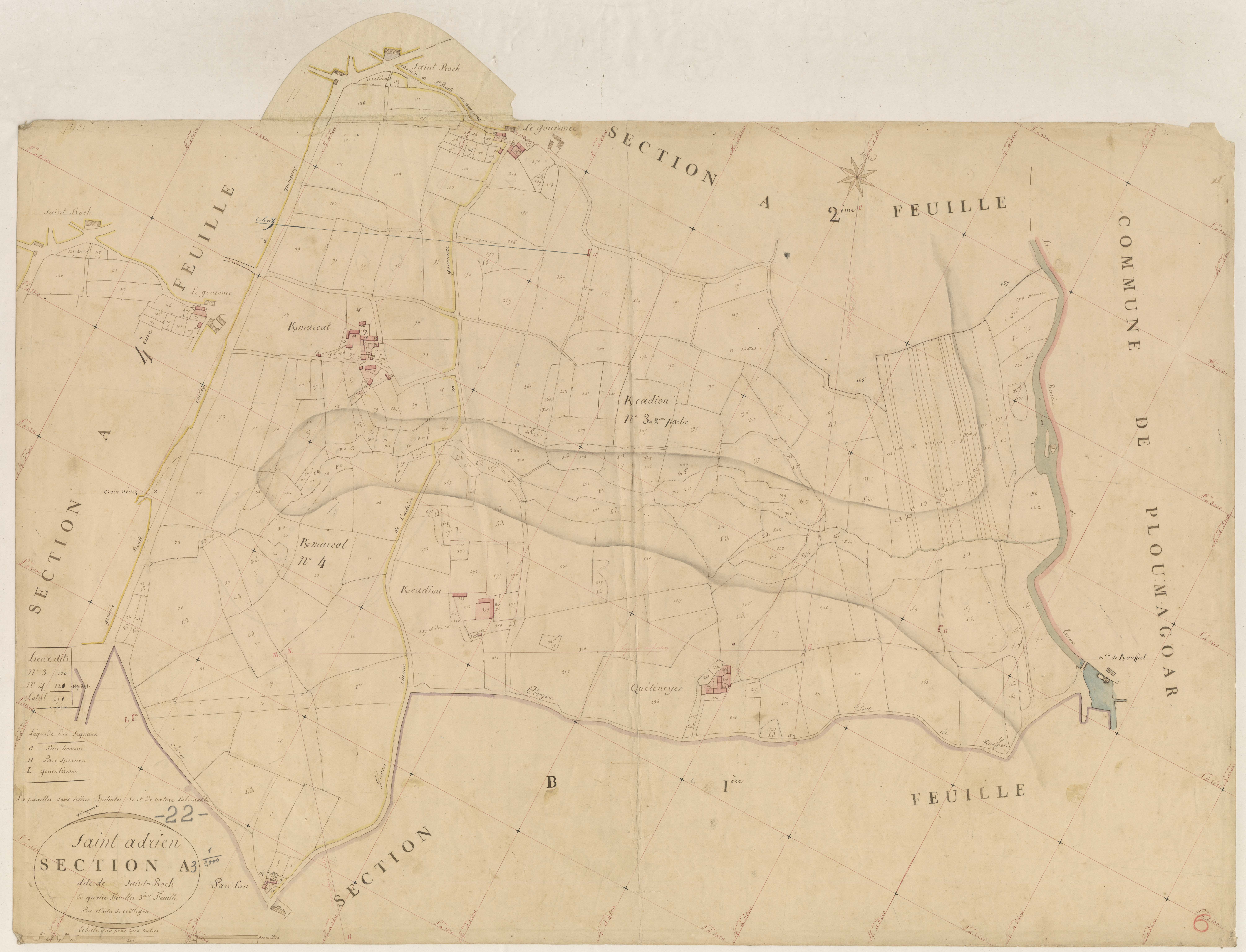Saint-Adrien - Section A, 3e feuille