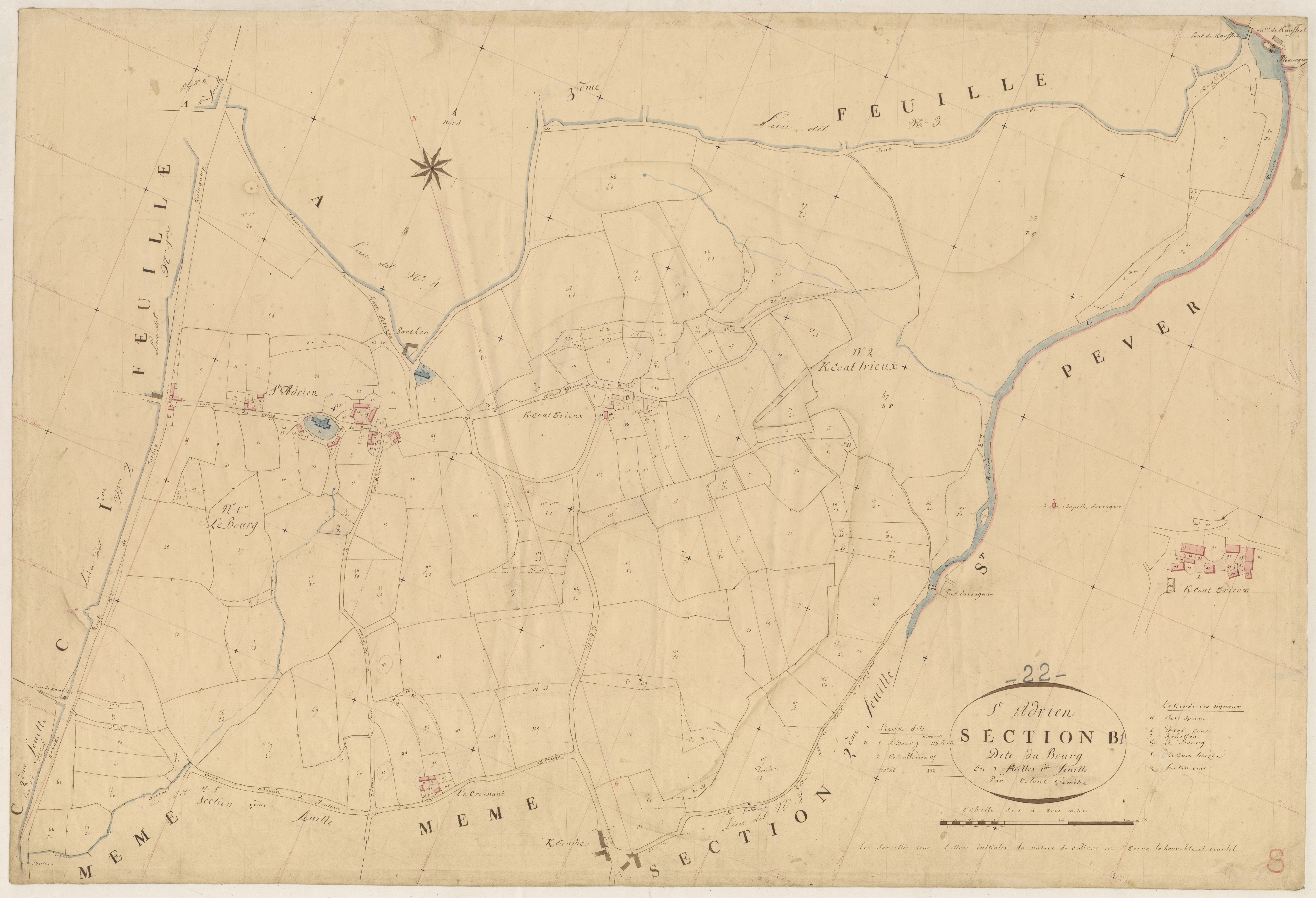 Saint-Adrien - Section B, 1re feuille