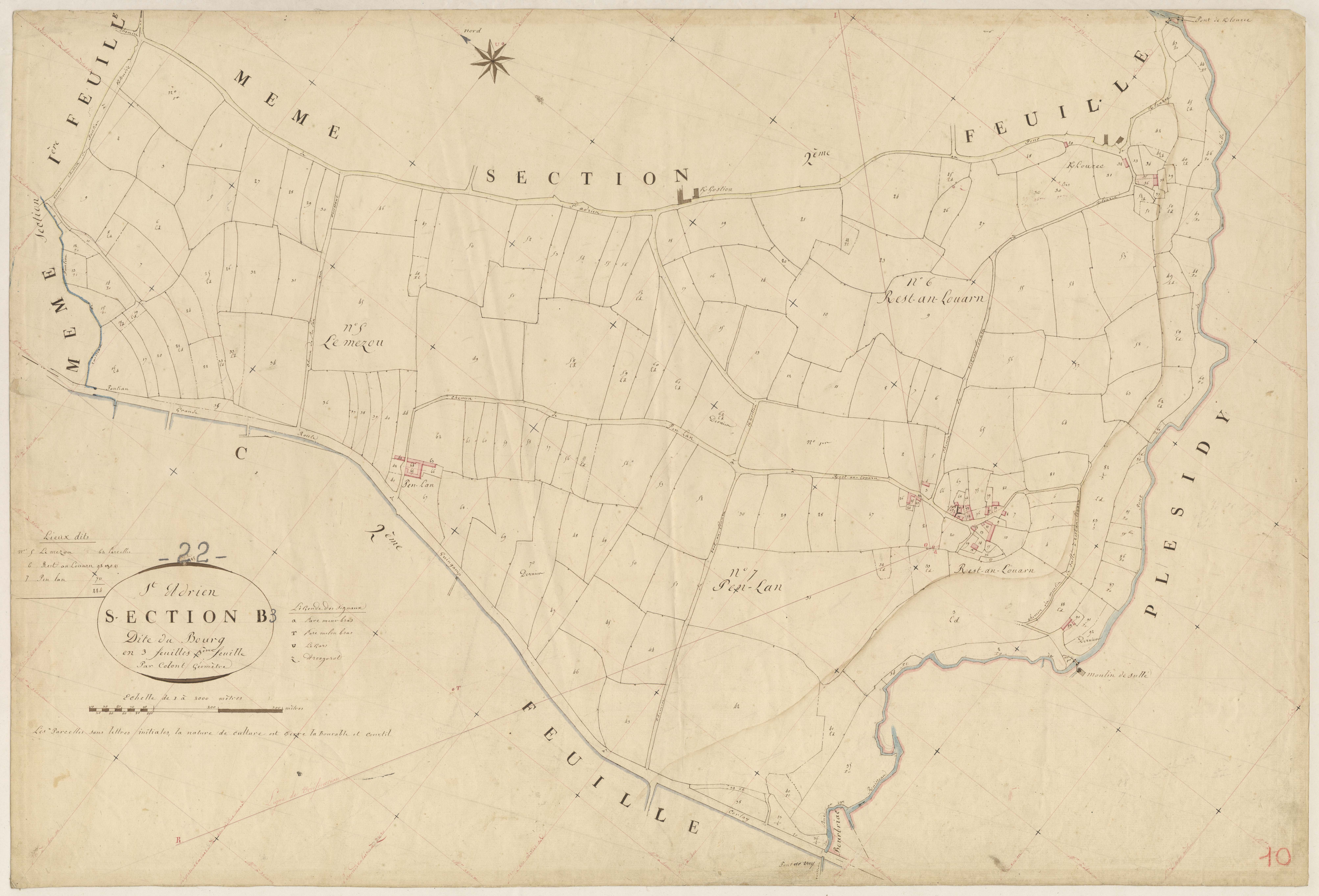 Saint-Adrien - Section B, 3e feuille