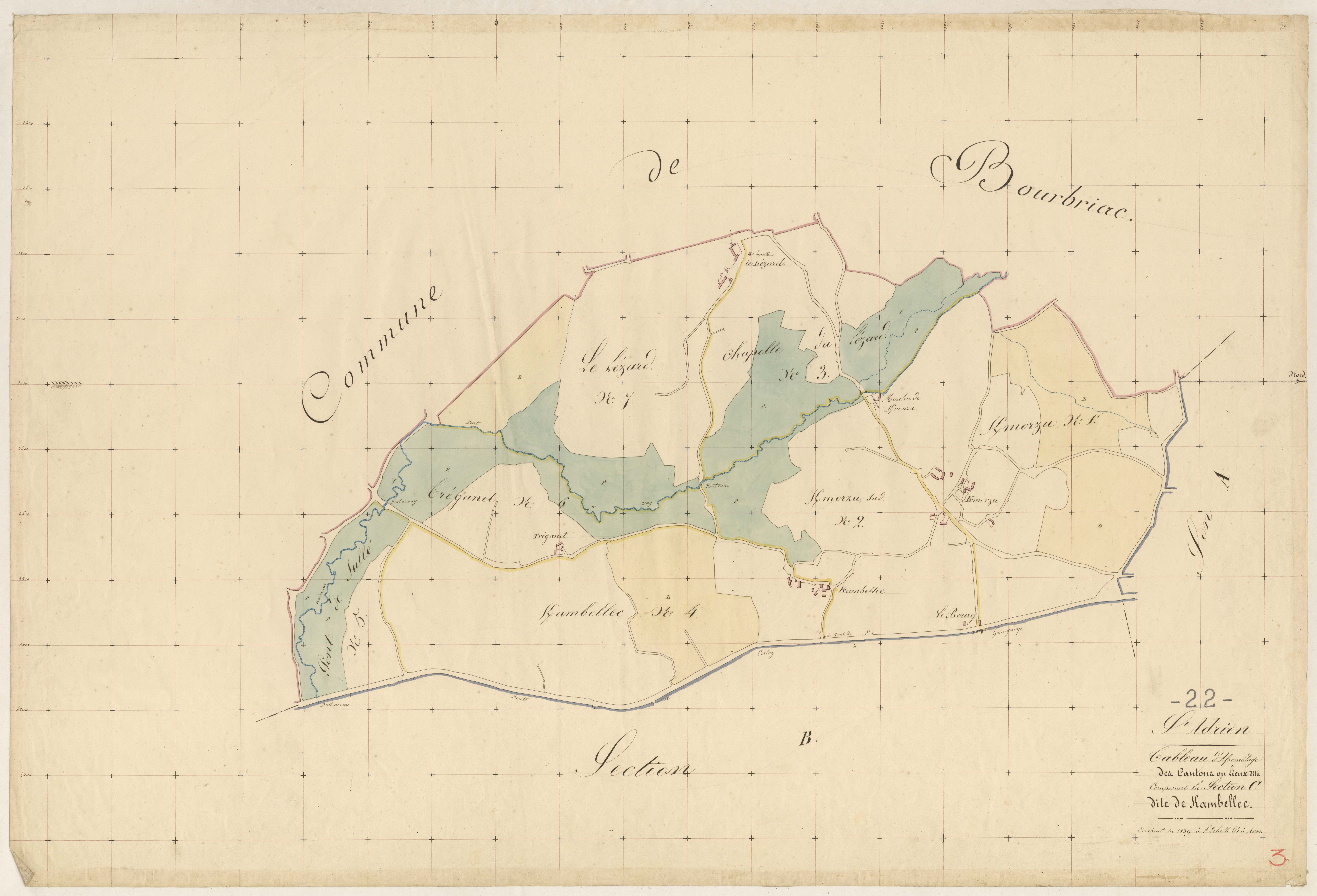 Saint-Adrien - Tableau d'assemblage : section C