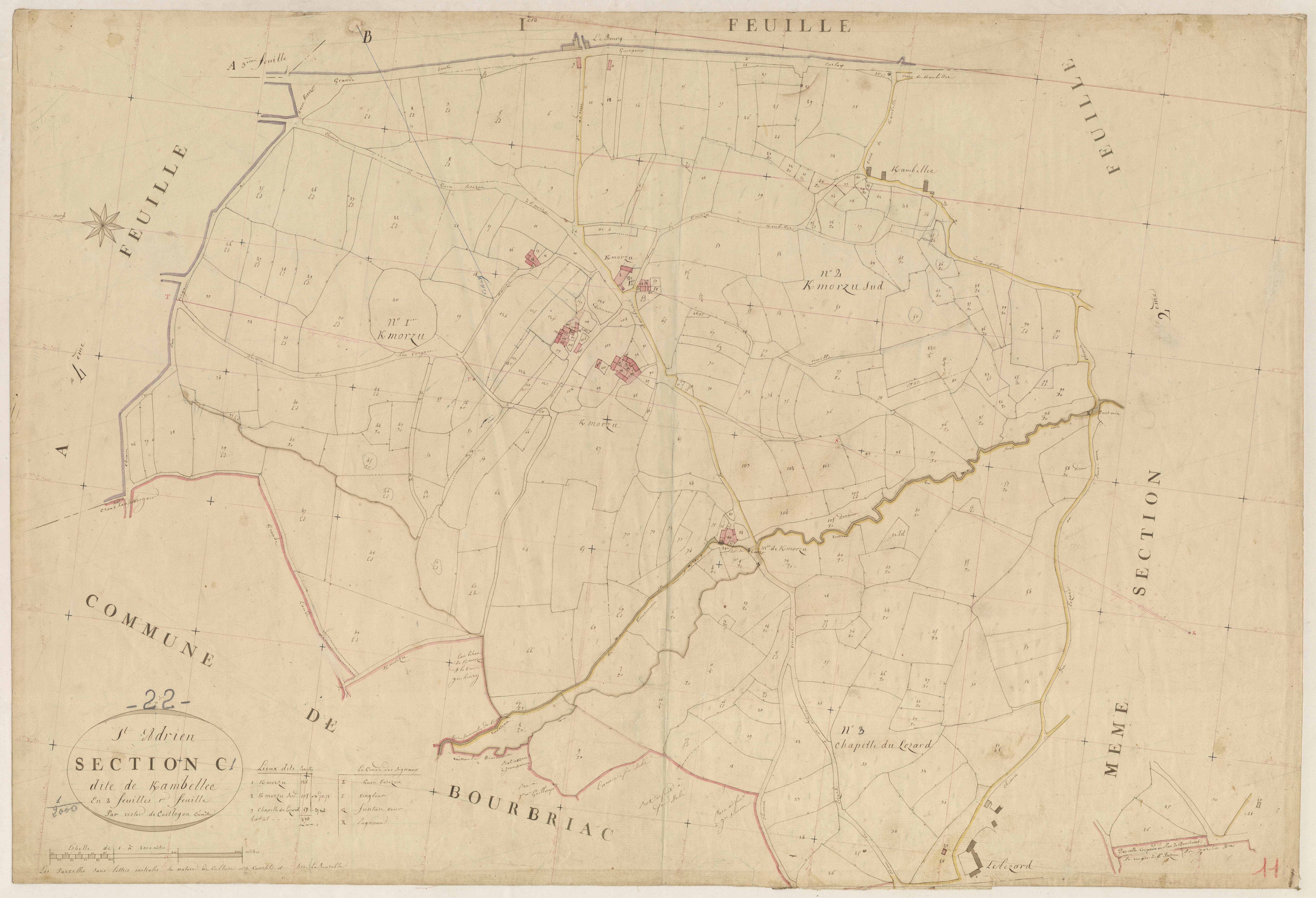 Saint-Adrien - Section C, 1re feuille