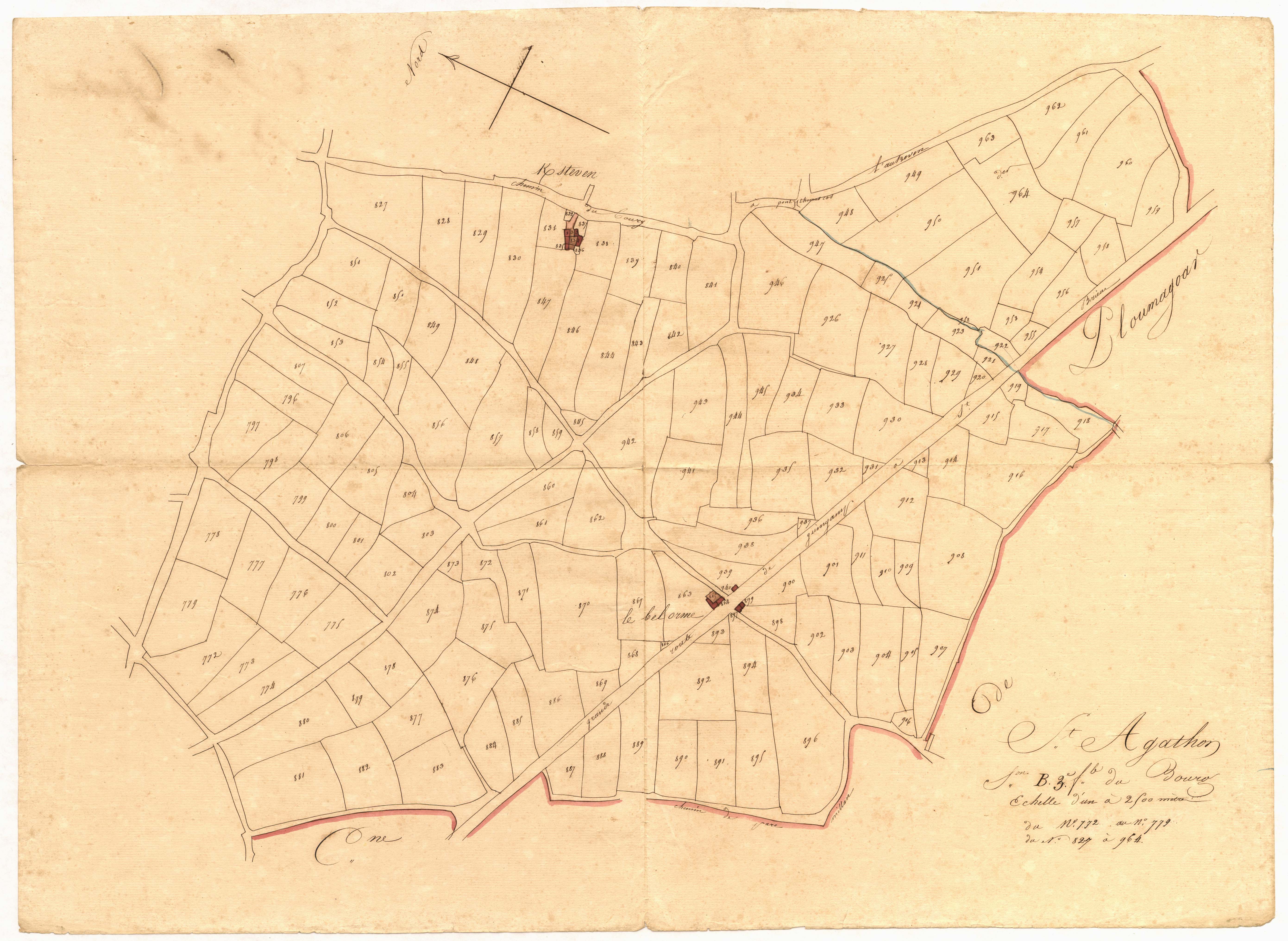 Saint-Agathon - Section B, 3e feuille