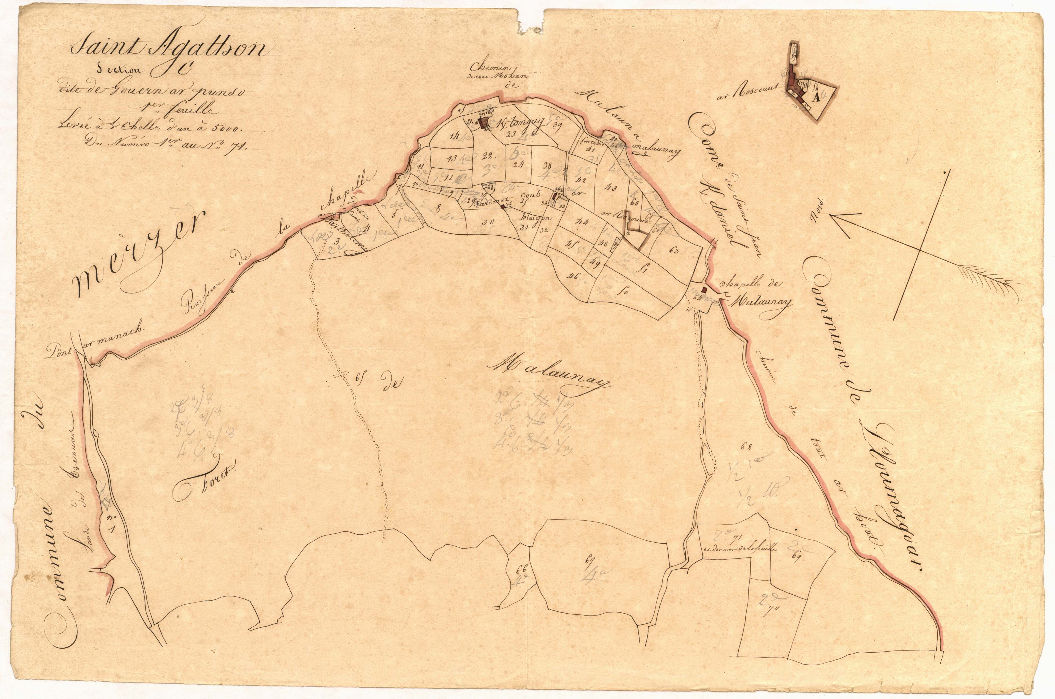 Saint-Agathon - Section C, 1re feuille