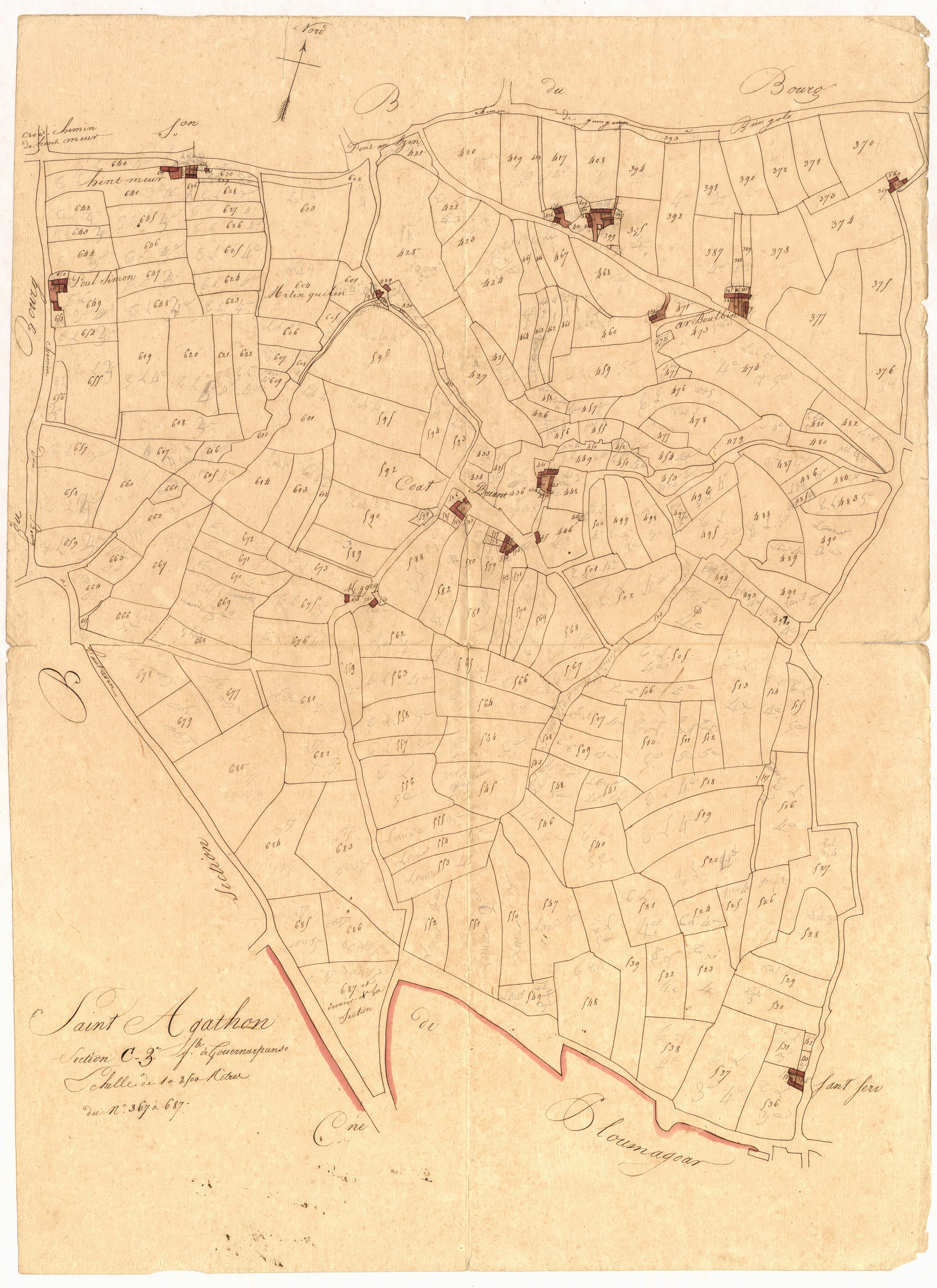 Saint-Agathon - Section C, 3e feuille