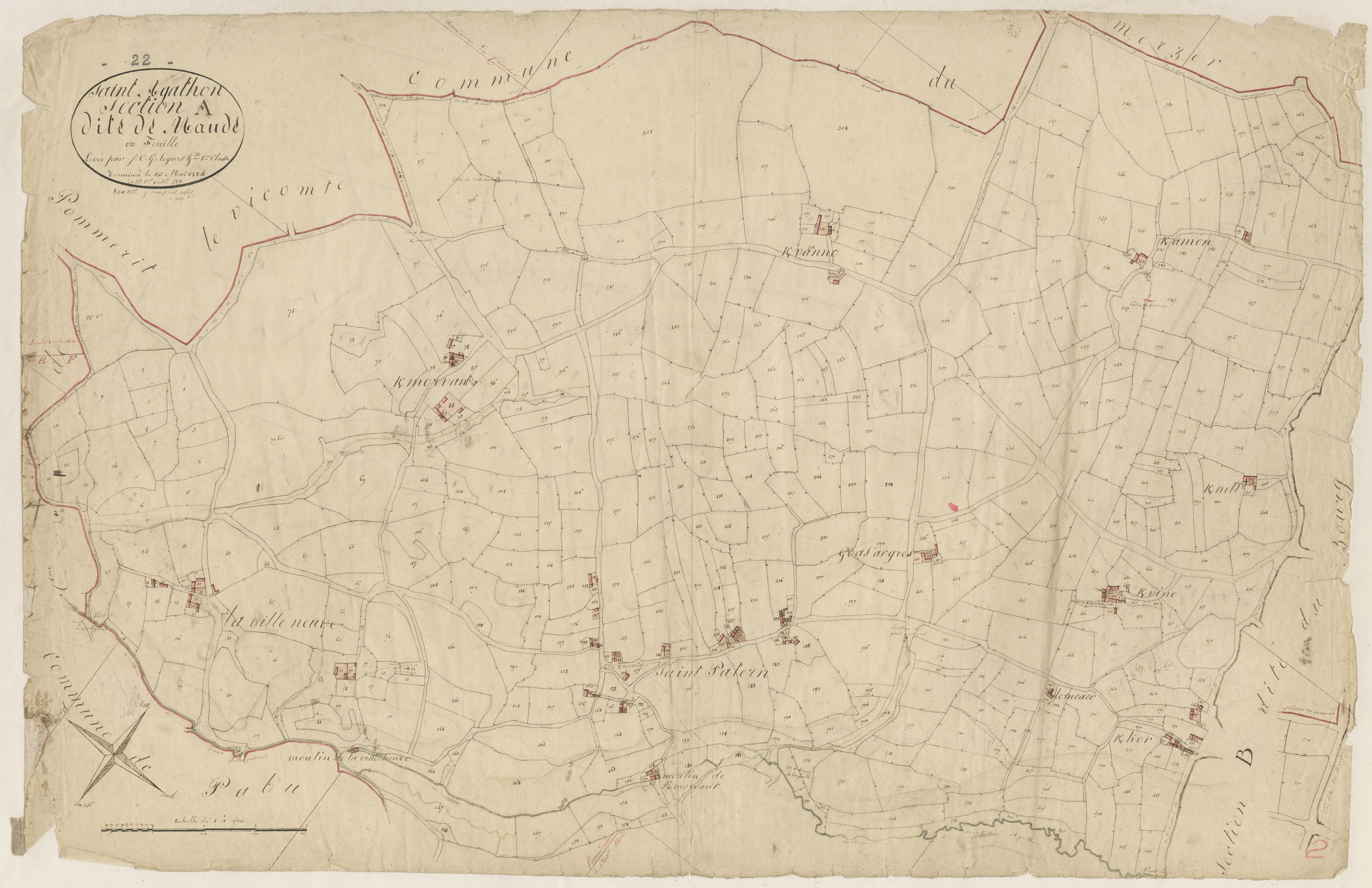 Saint-Agathon - Section A, 1re feuille
