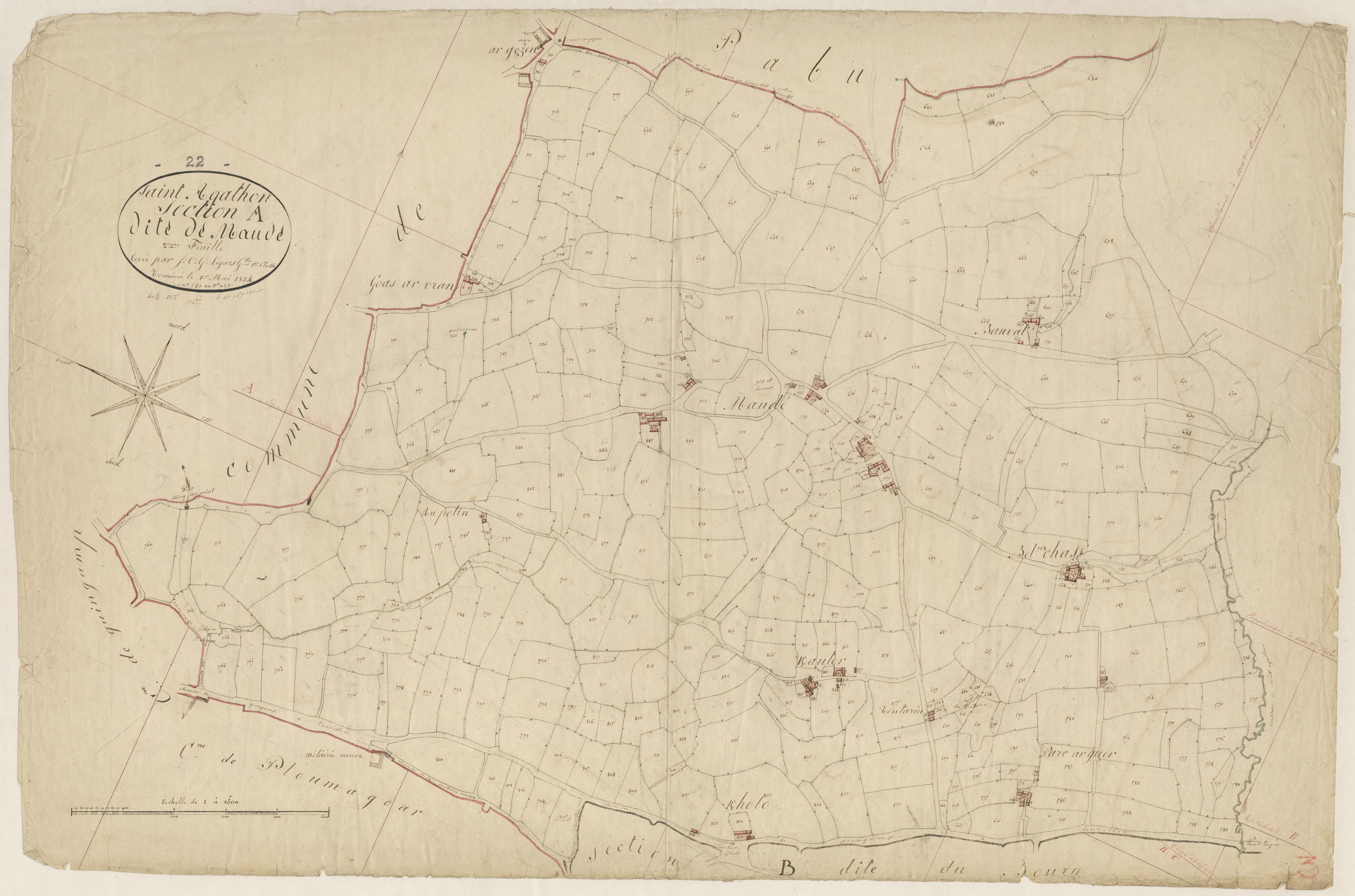 Saint-Agathon - Section A, 2e feuille
