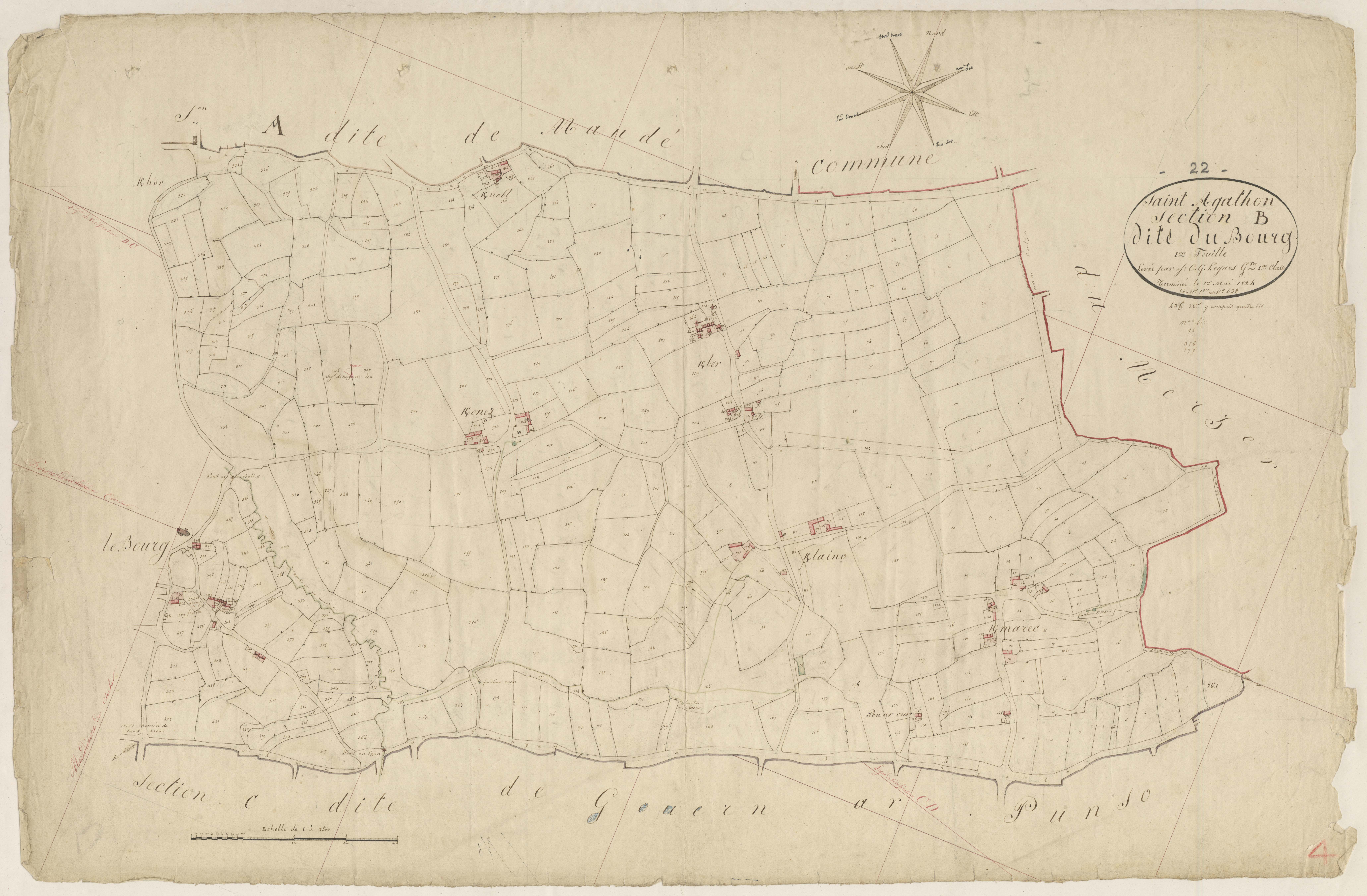 Saint-Agathon - Section B, 1re feuille