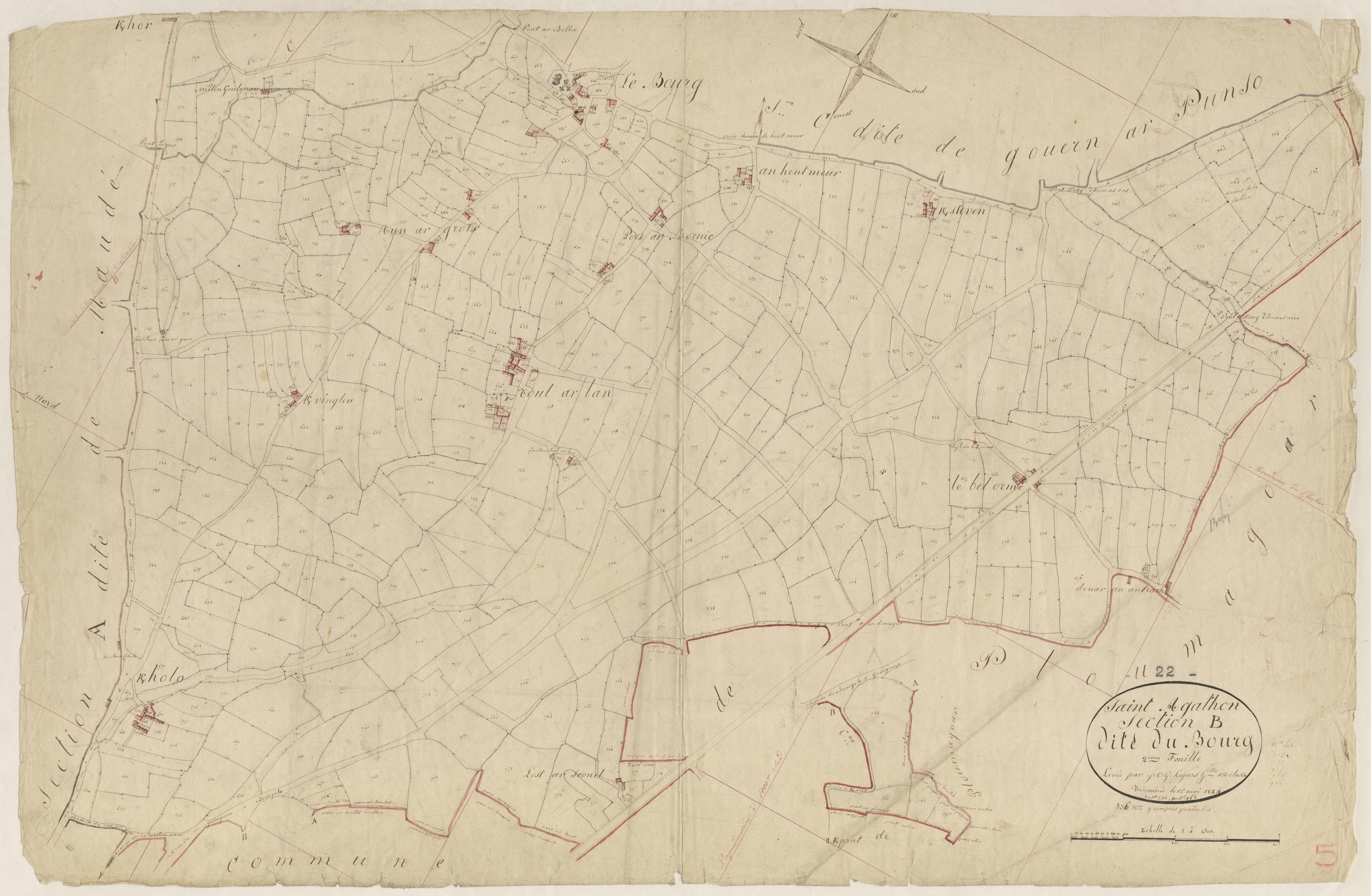 Saint-Agathon - Section B, 2e feuille