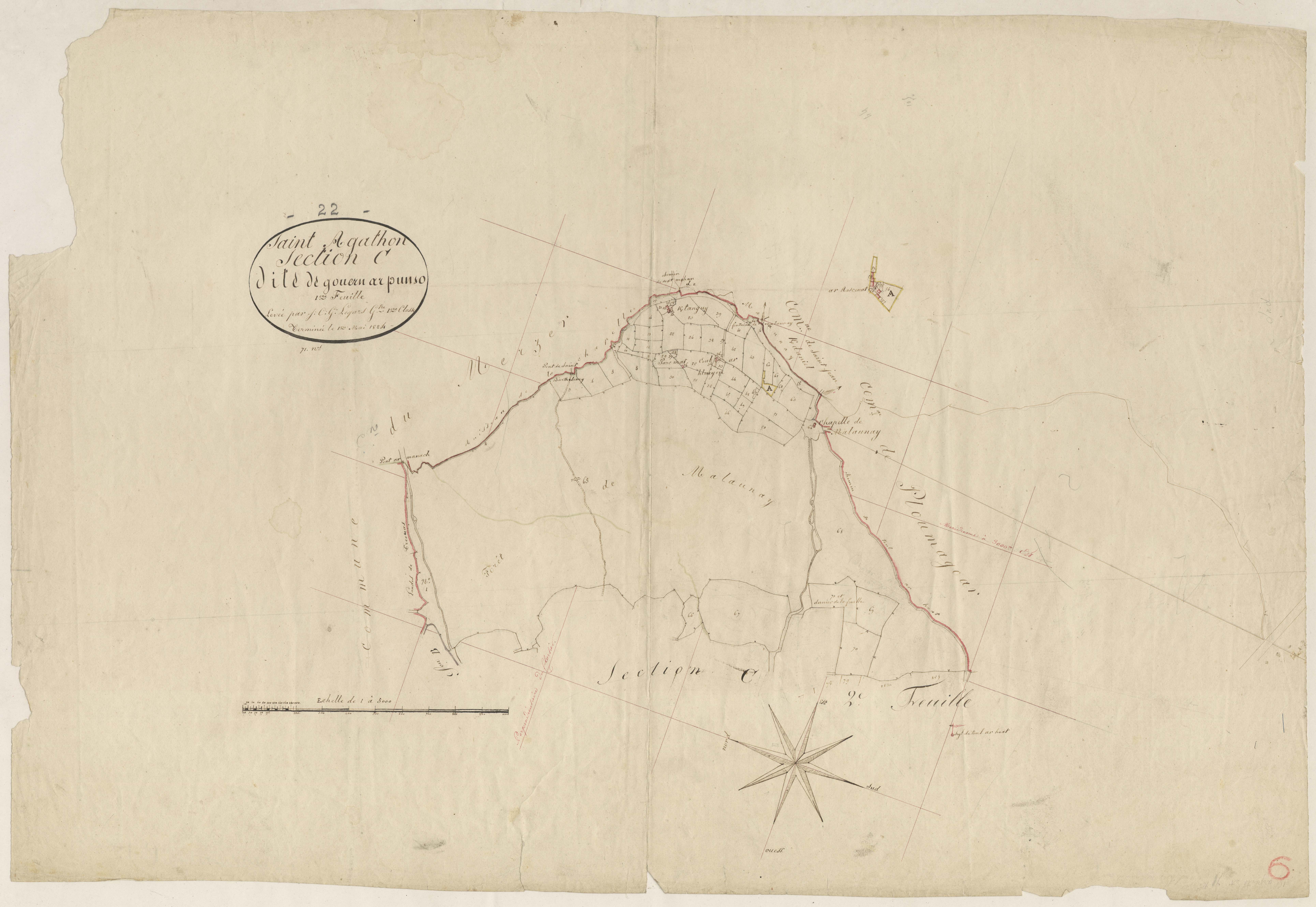Saint-Agathon - Section C, 1re feuille
