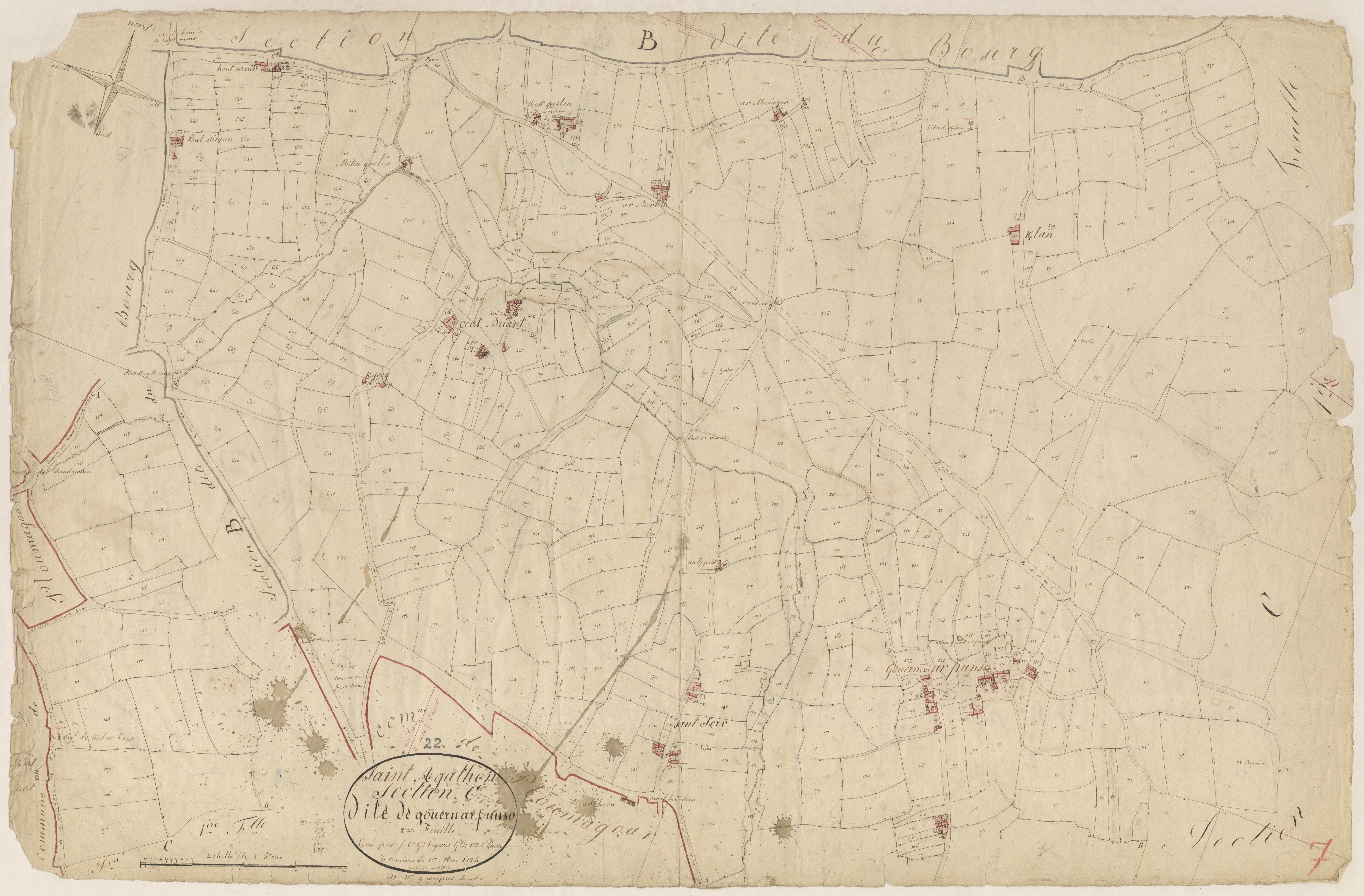 Saint-Agathon - Section C, 2e feuille