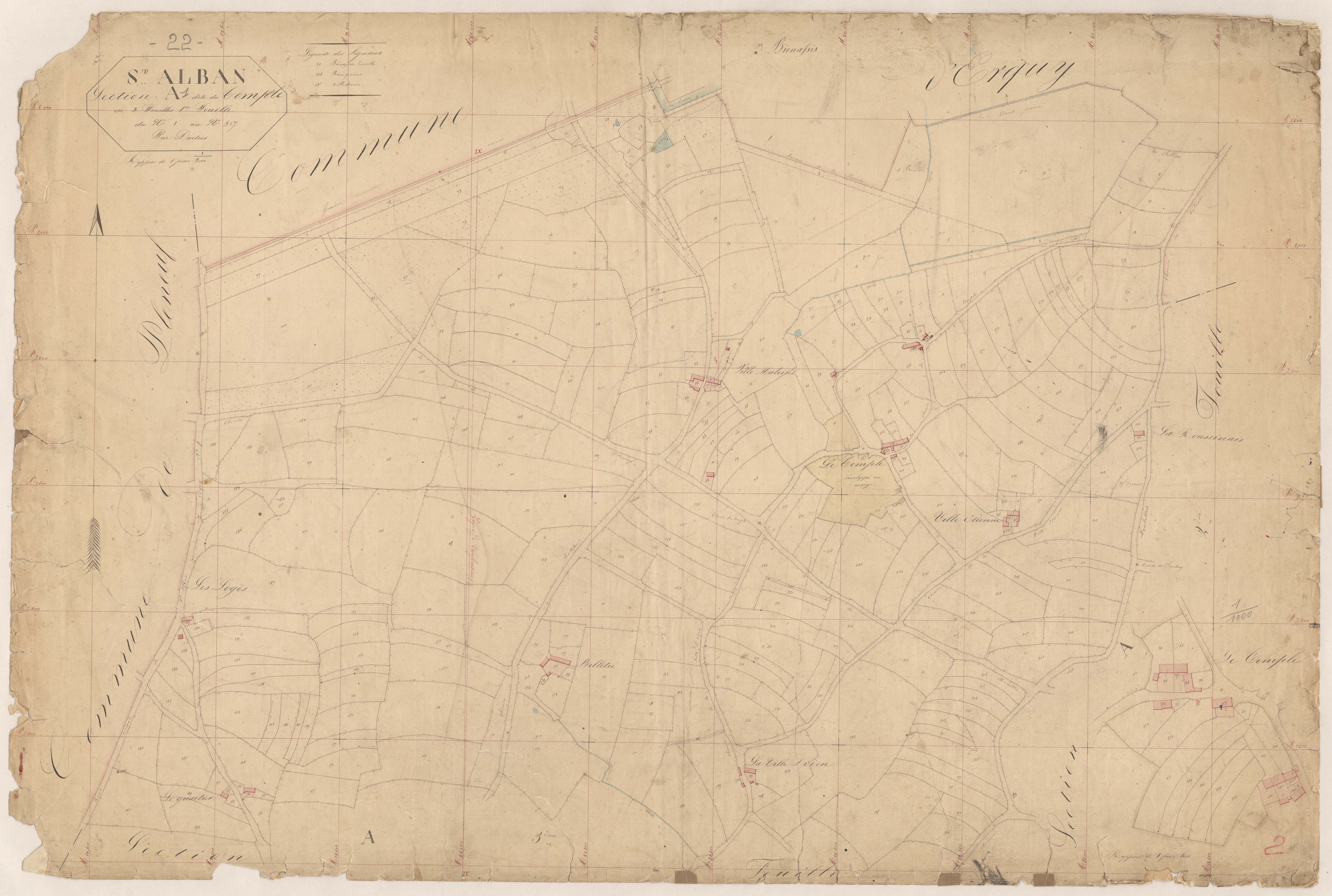 Saint-Alban - Section A, 1re feuille
