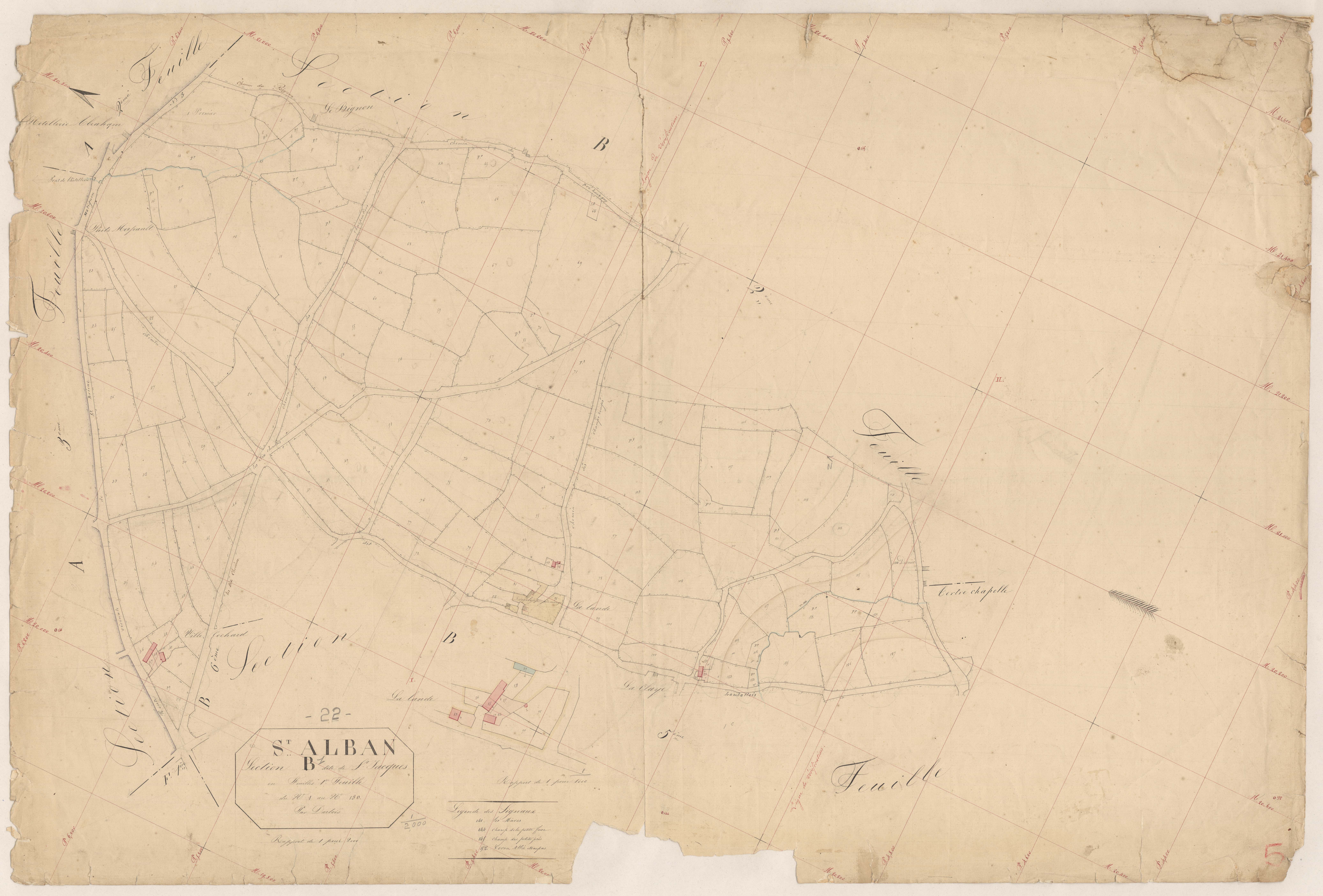 Saint-Alban - Section B, 1re feuille