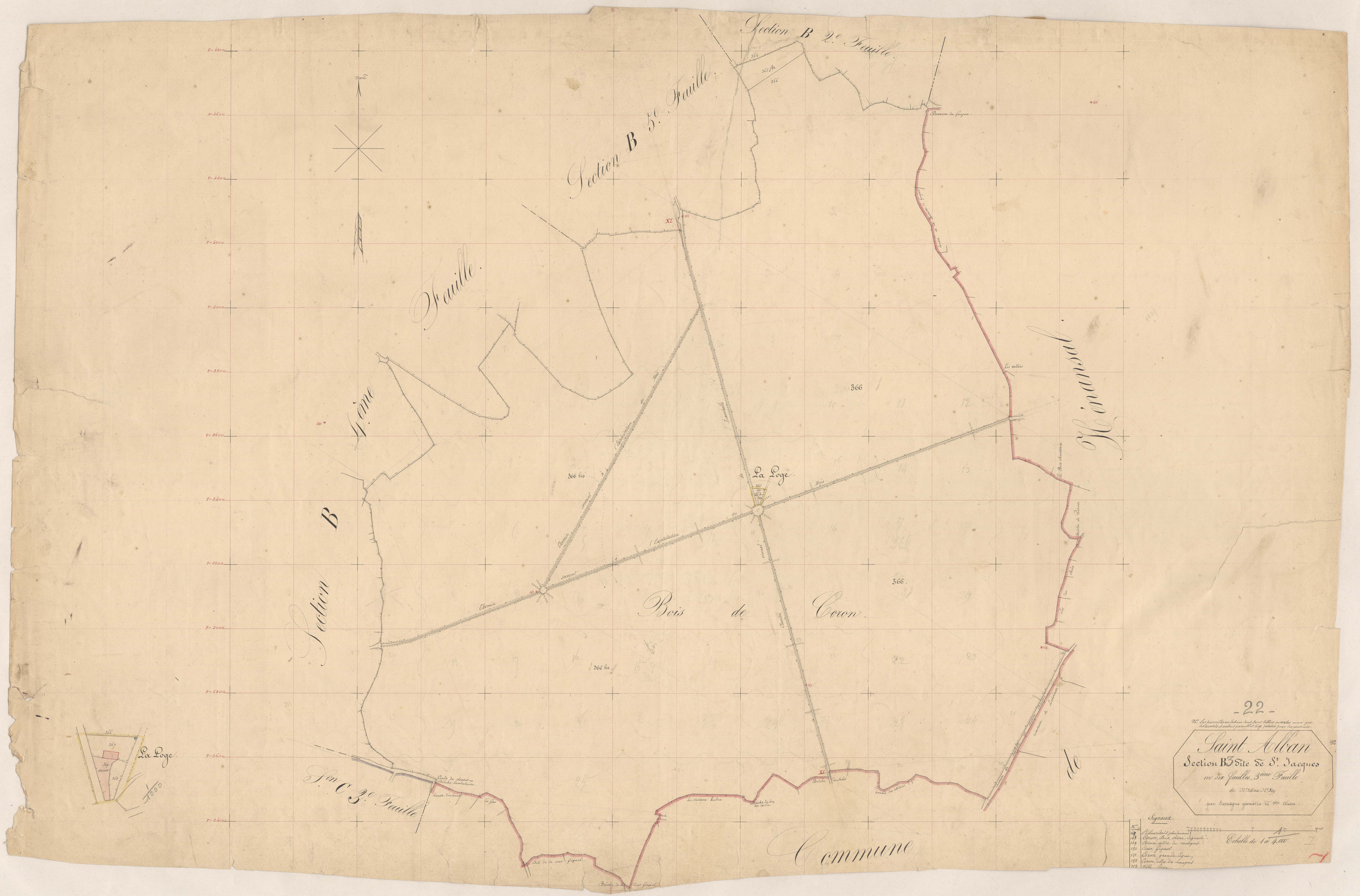 Saint-Alban - Section B, 3e feuille