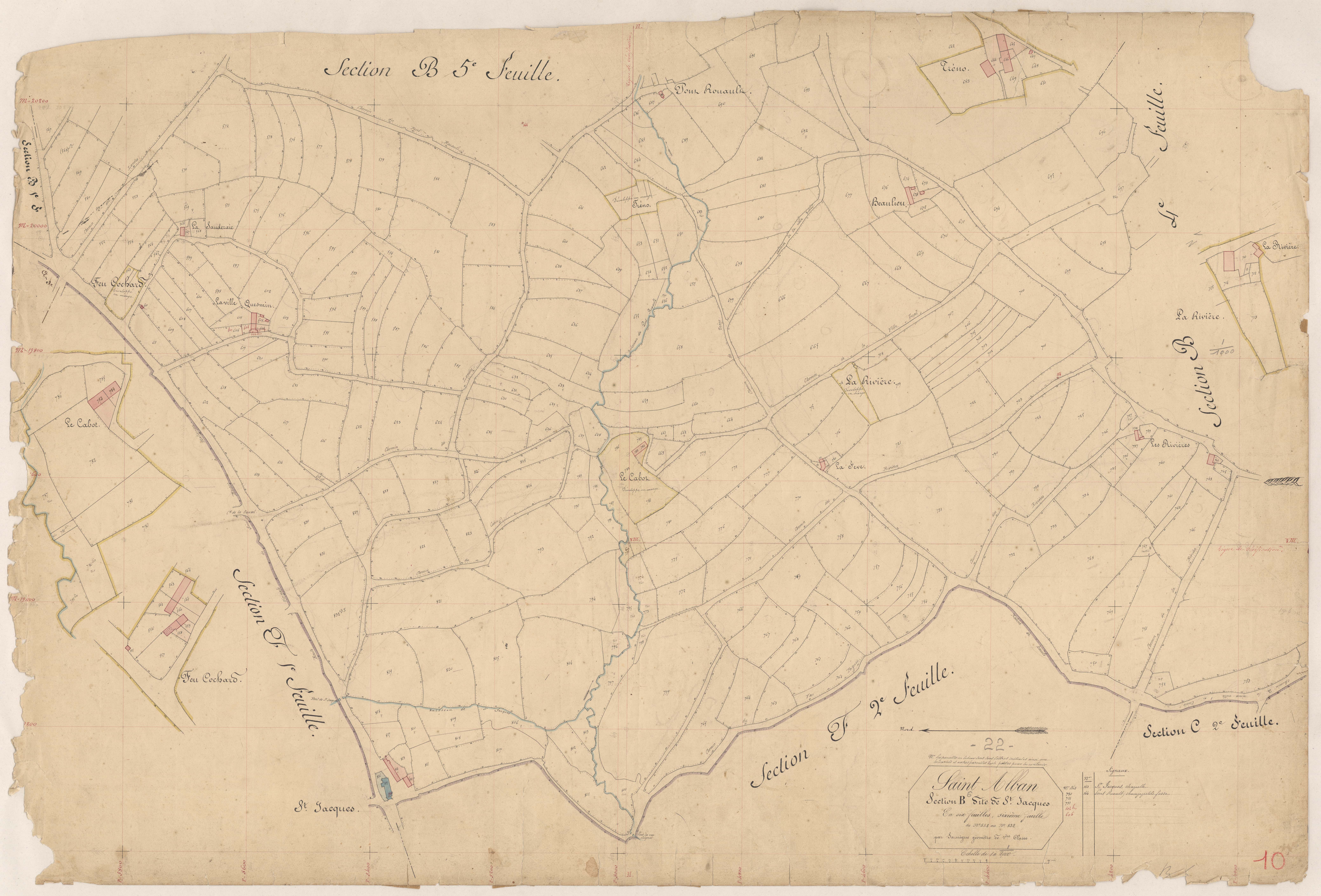 Saint-Alban - Section B, 6e feuille
