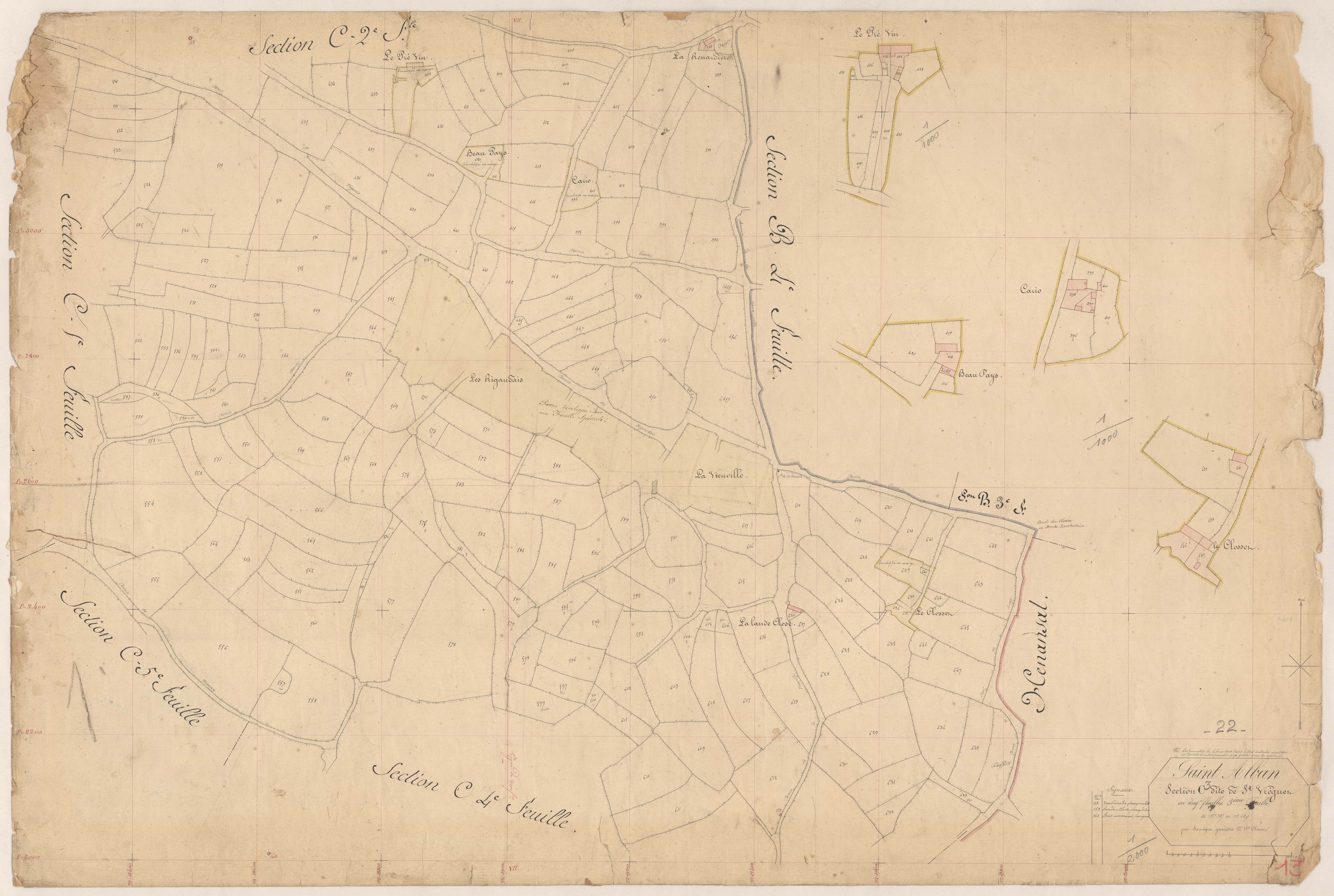 Saint-Alban - Section C, 3e feuille