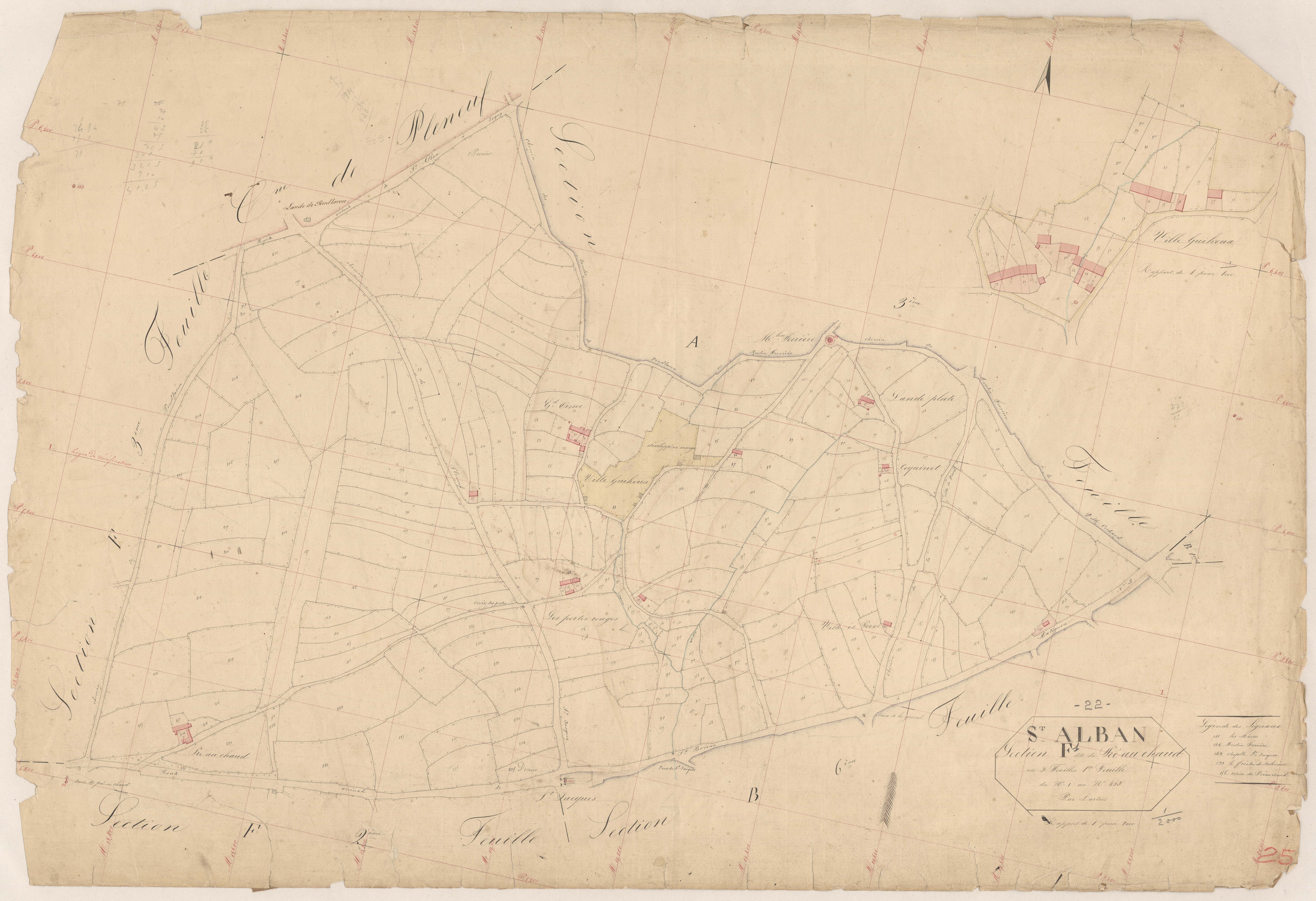 Saint-Alban - Section F, 1re feuille