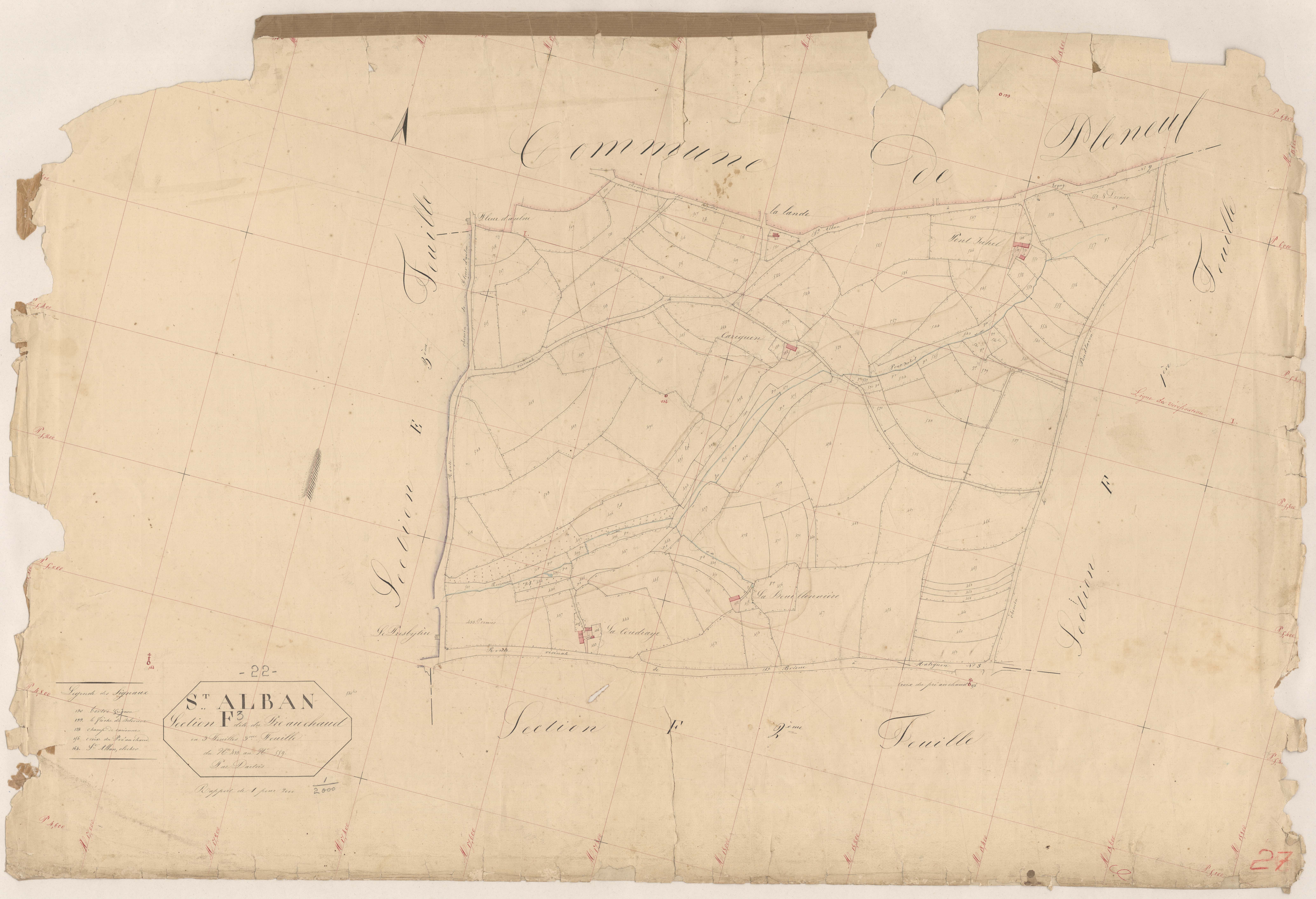 Saint-Alban - Section F, 3e feuille