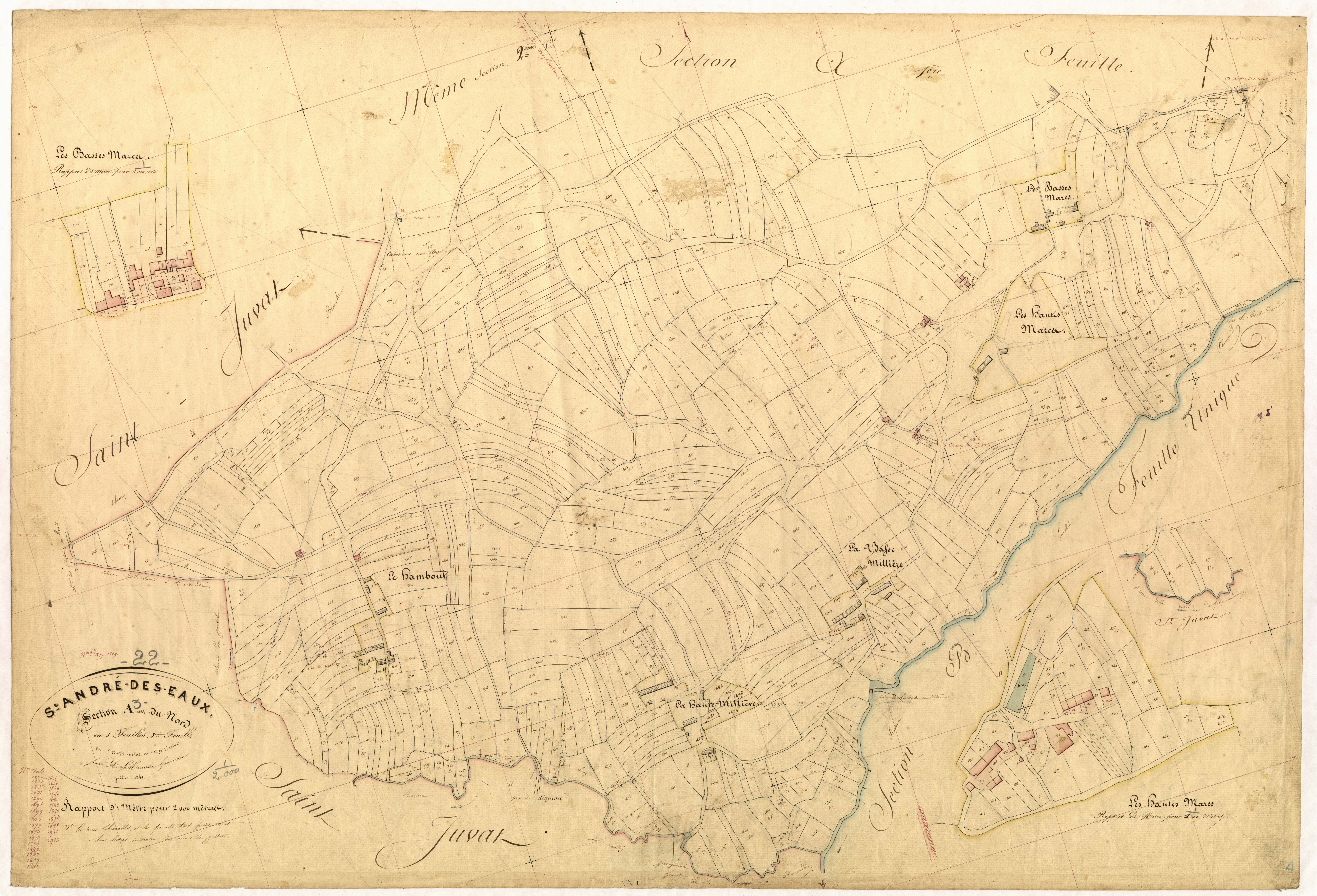 Saint-André-des-Eaux - Section A, 3e feuille