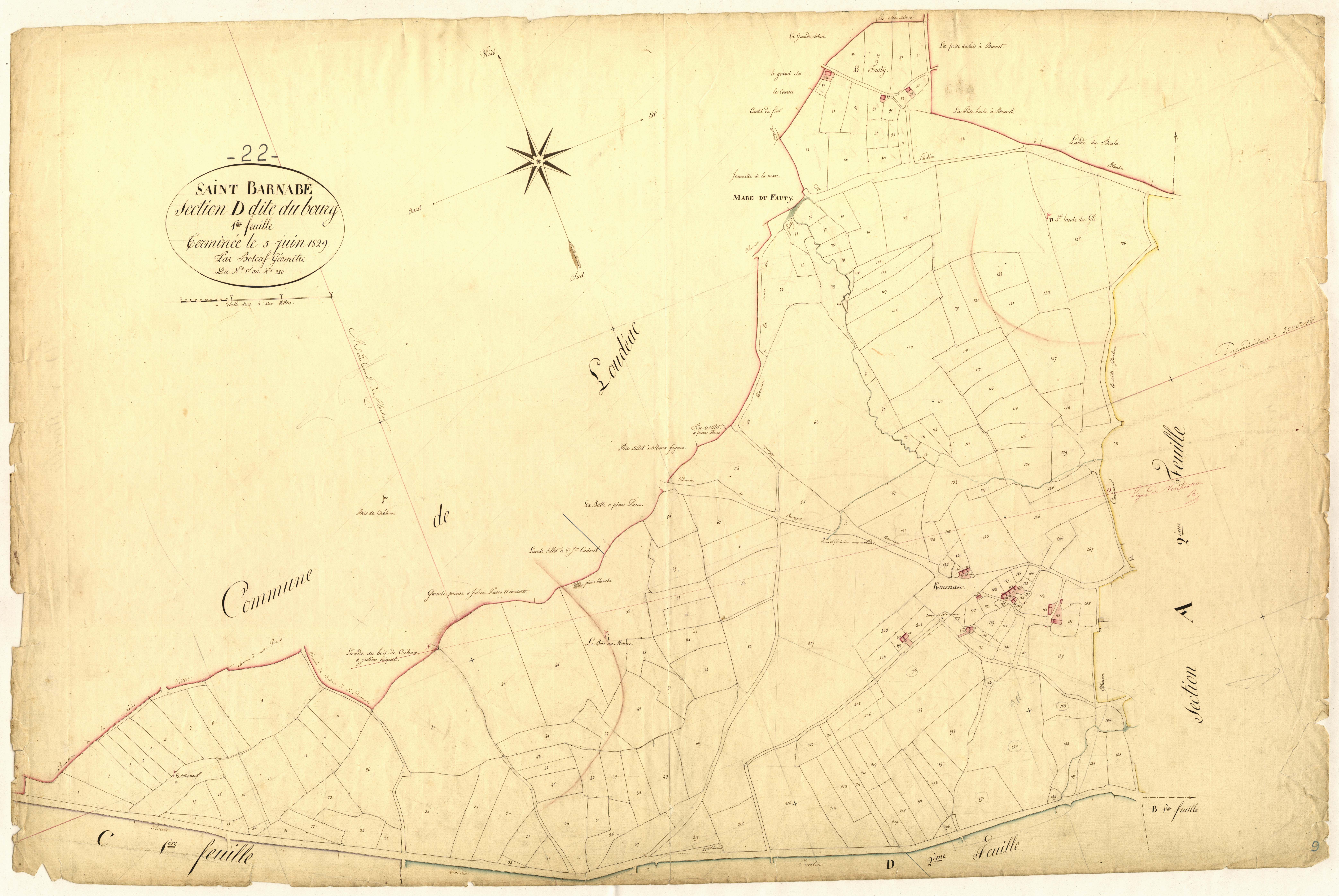 Saint-Barnabé - Section D, 1re feuille