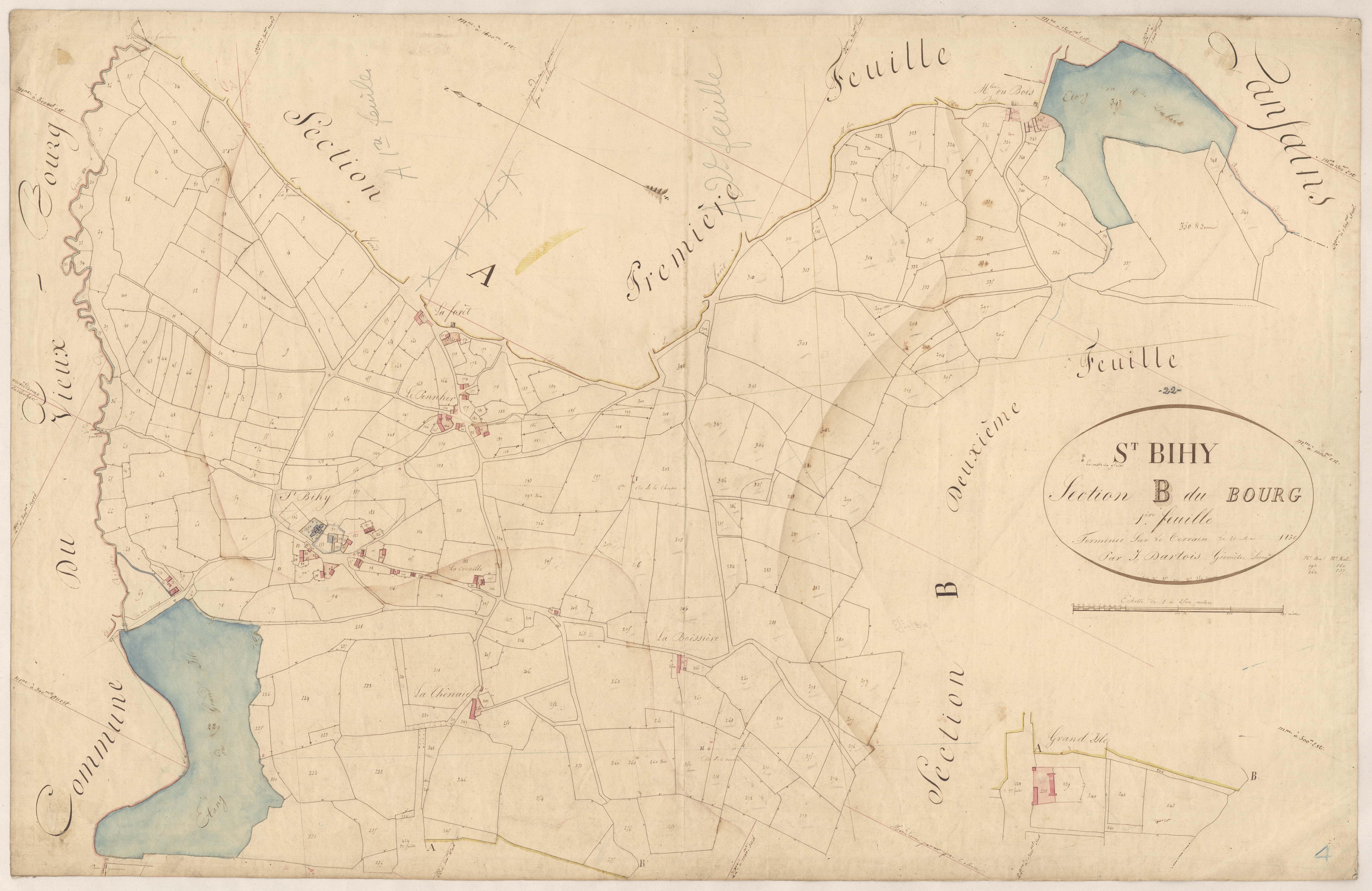 Saint-Bihy - Section B, 1re feuille