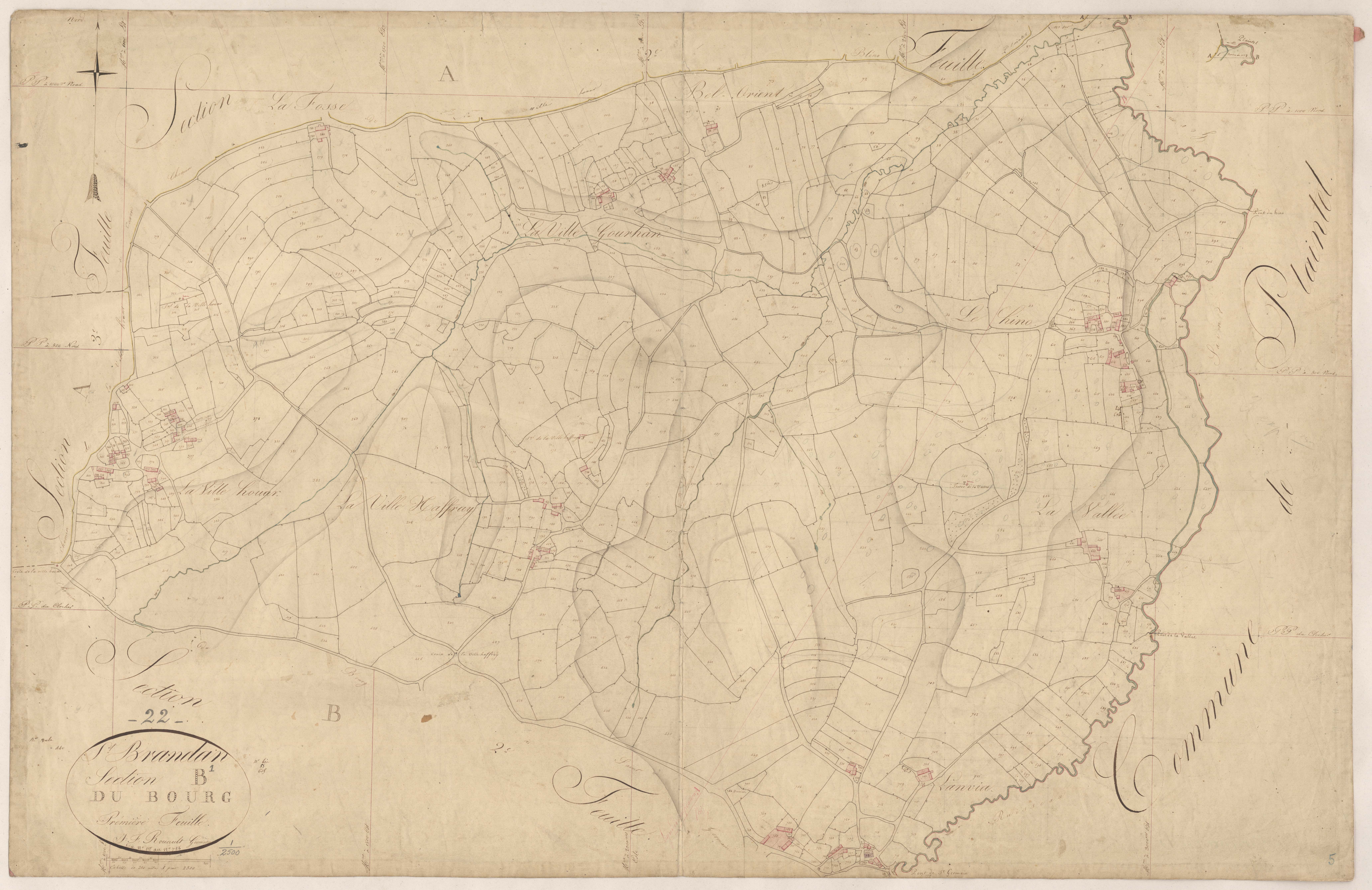 Saint-Brandan - Section B, 1re feuille