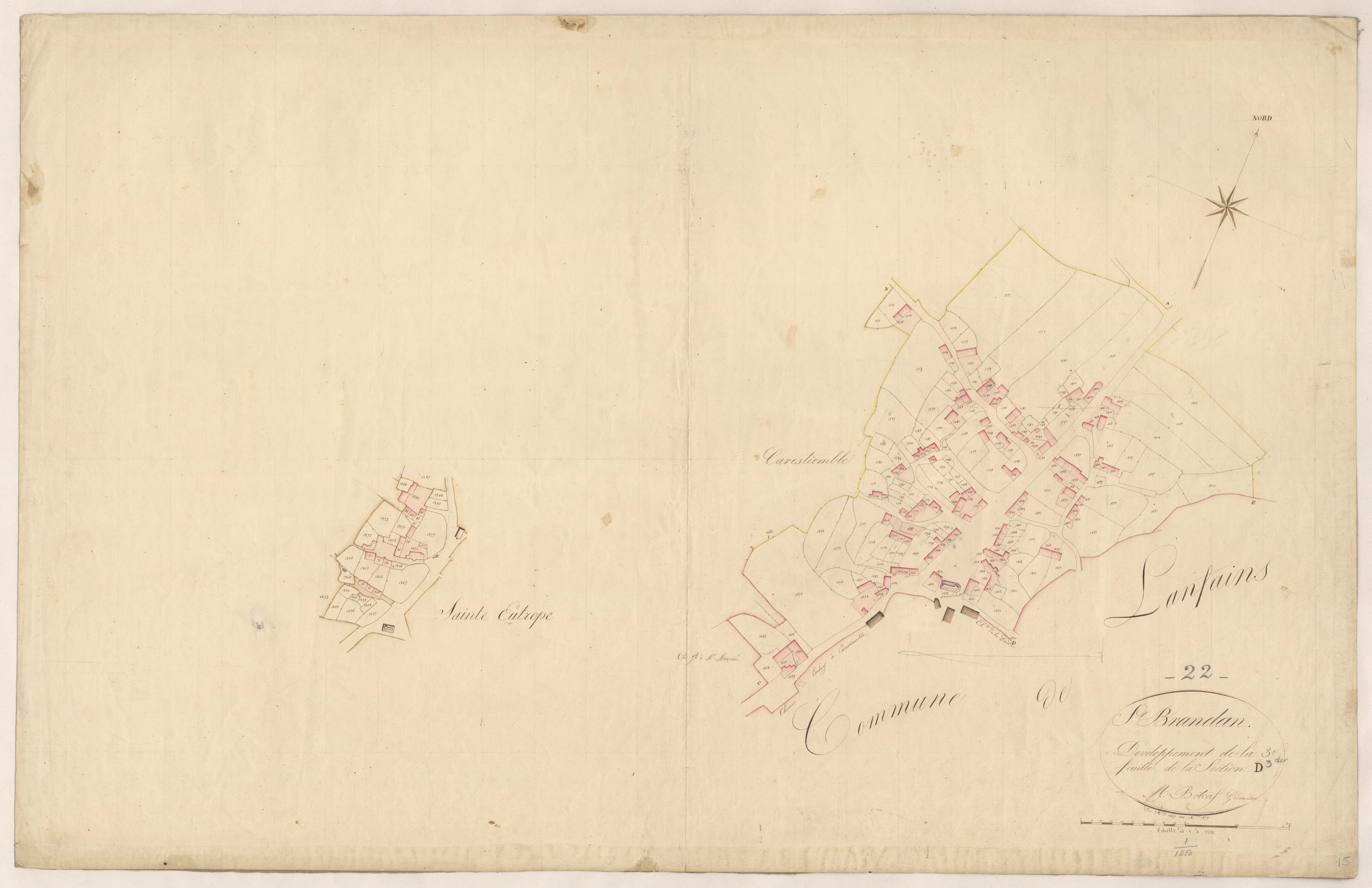 Saint-Brandan - Section D, 3e feuille : développement