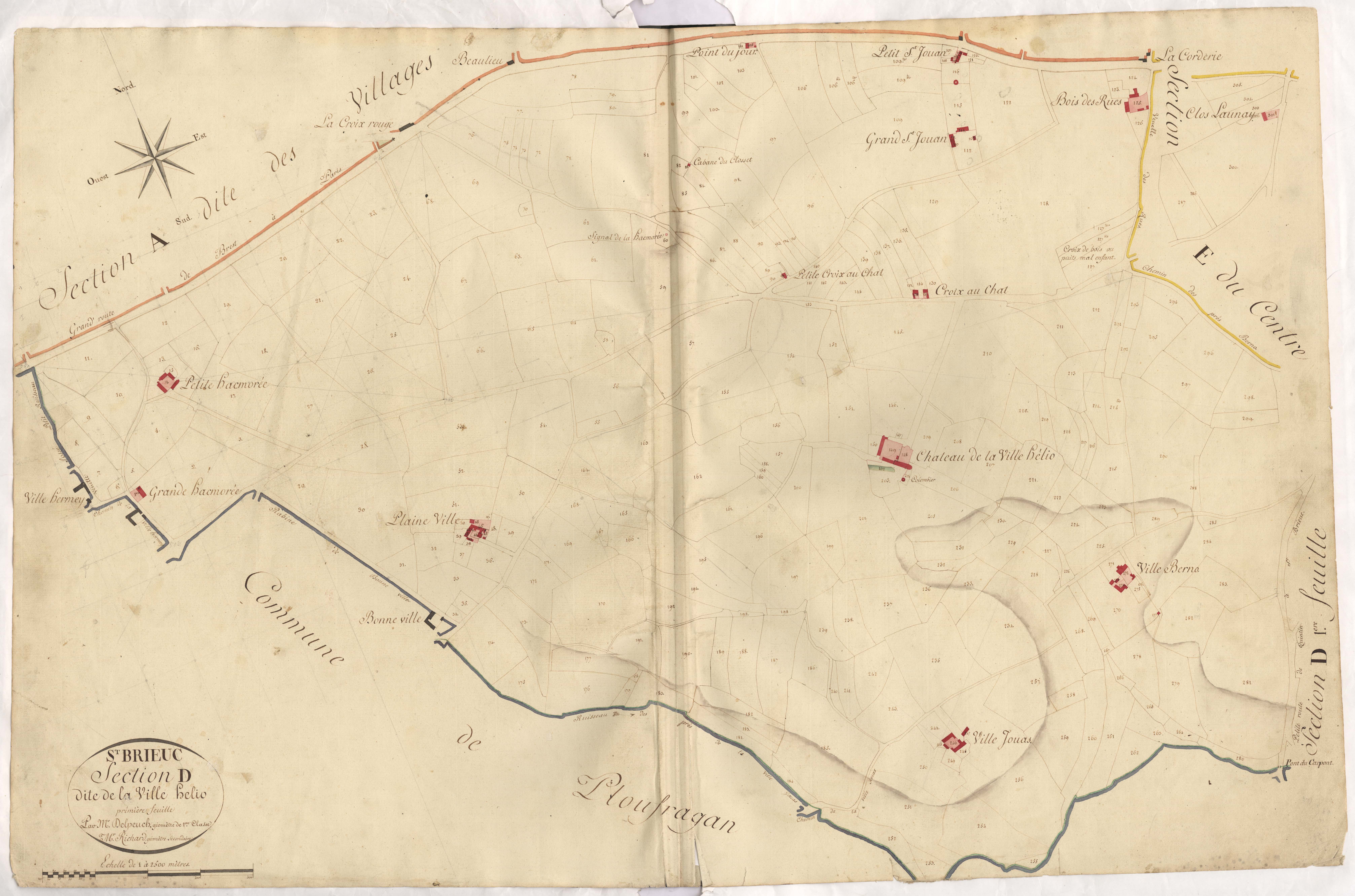 Saint-Brieuc - Section D, 1re feuille