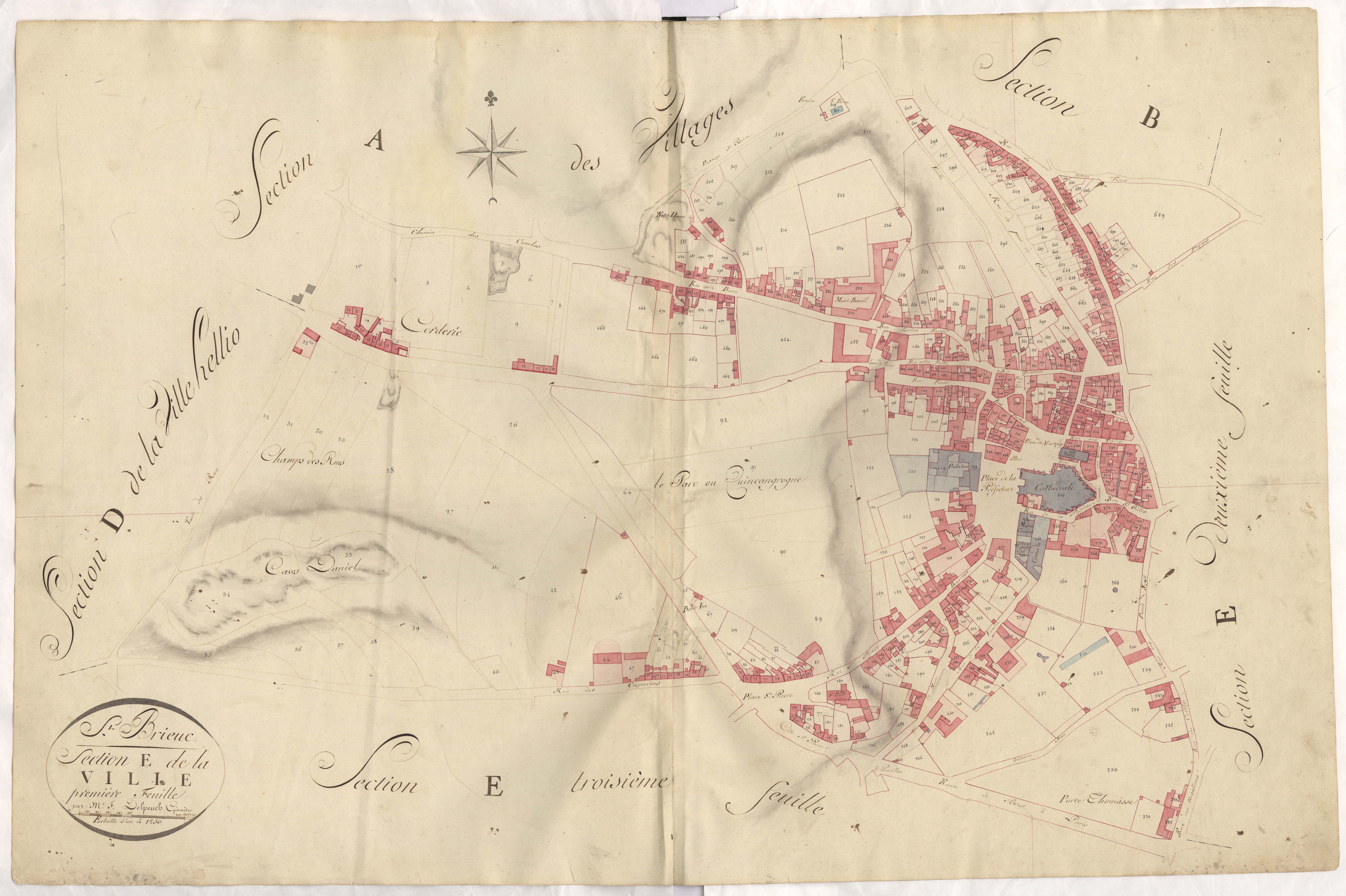 Saint-Brieuc - Section E, 1re feuille