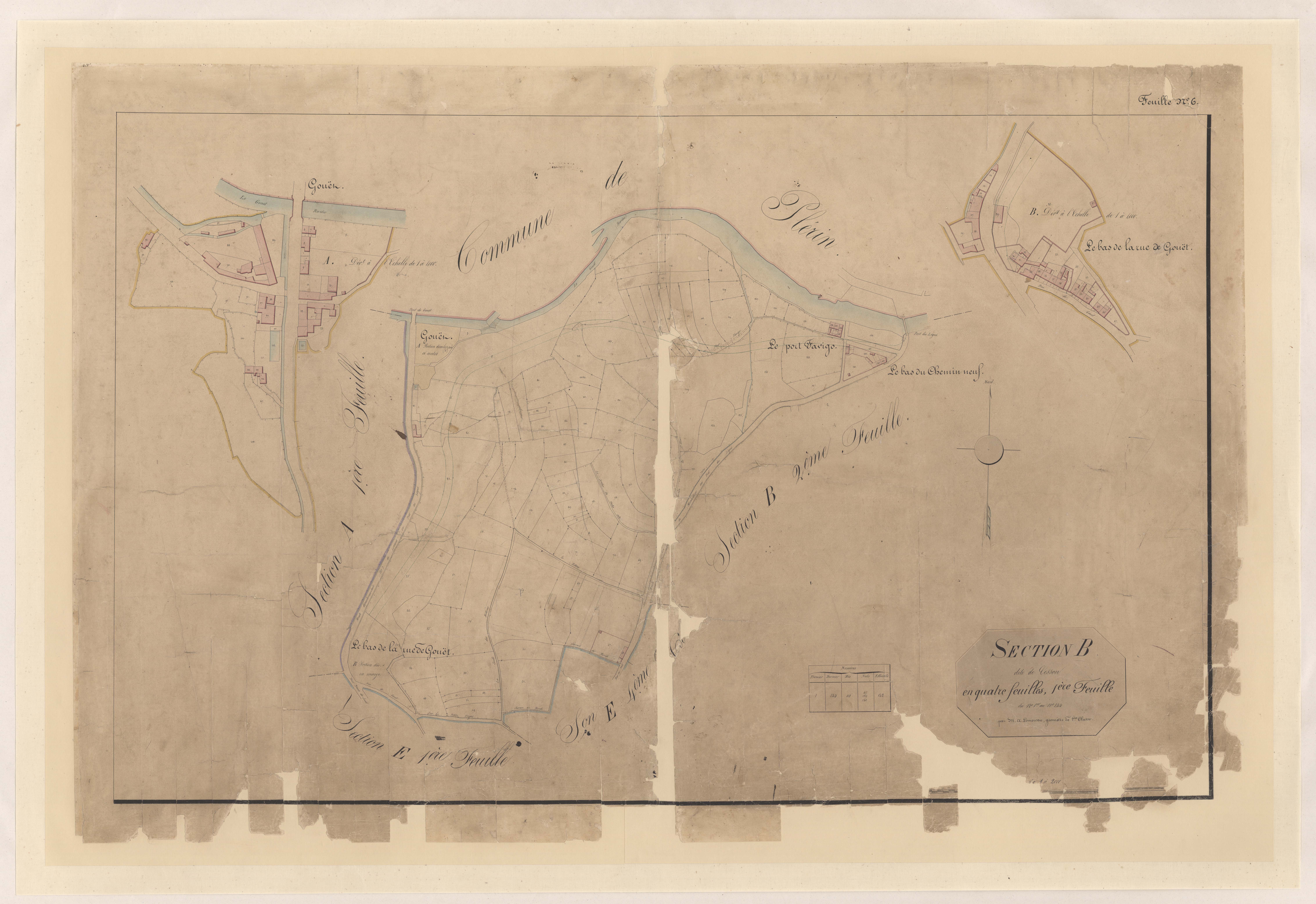 Saint-Brieuc - Section B, 1re feuille