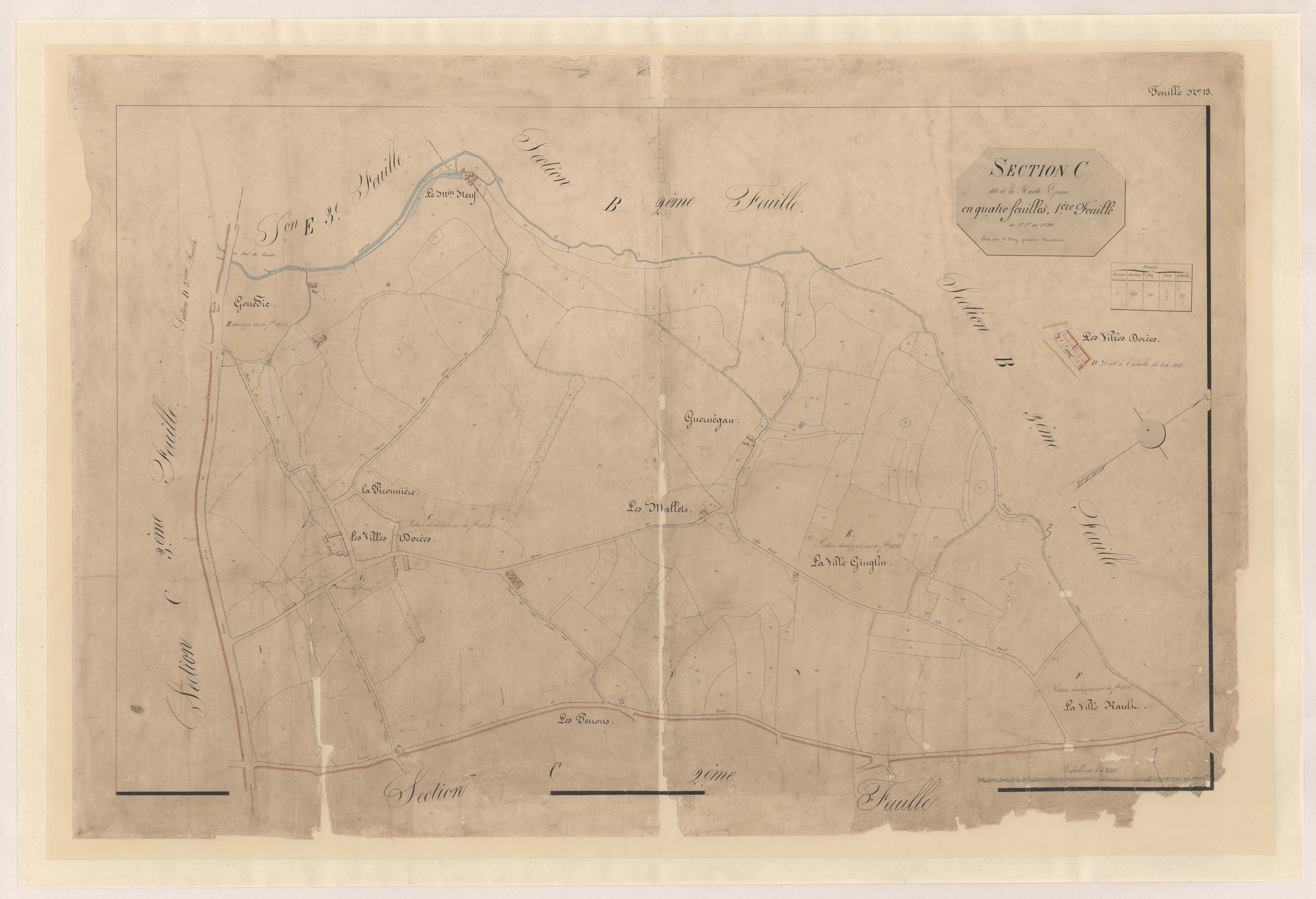 Saint-Brieuc - Section C, 1re feuille