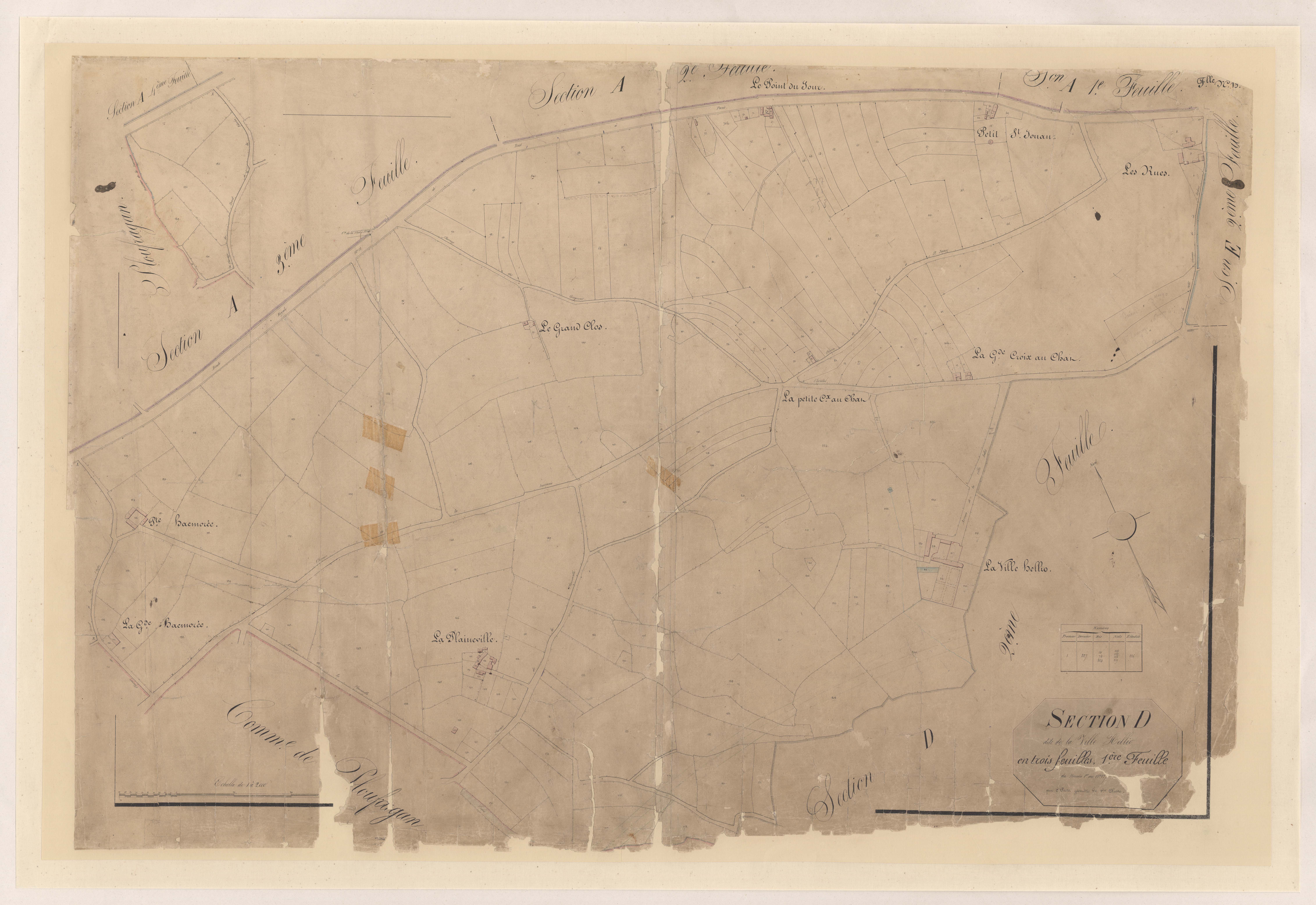 Saint-Brieuc - Section D, 1re feuille