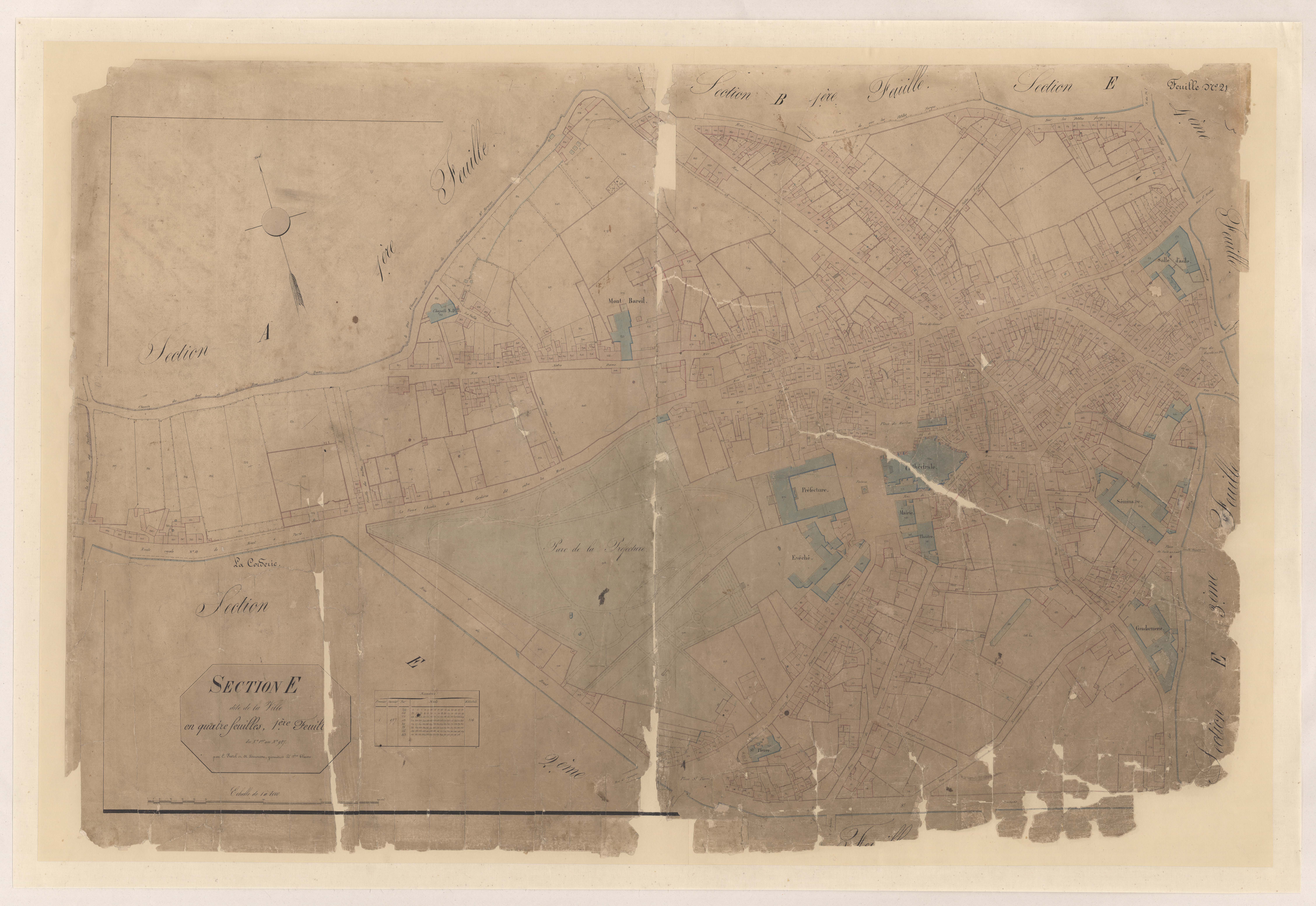 Saint-Brieuc - Section E, 1re feuille