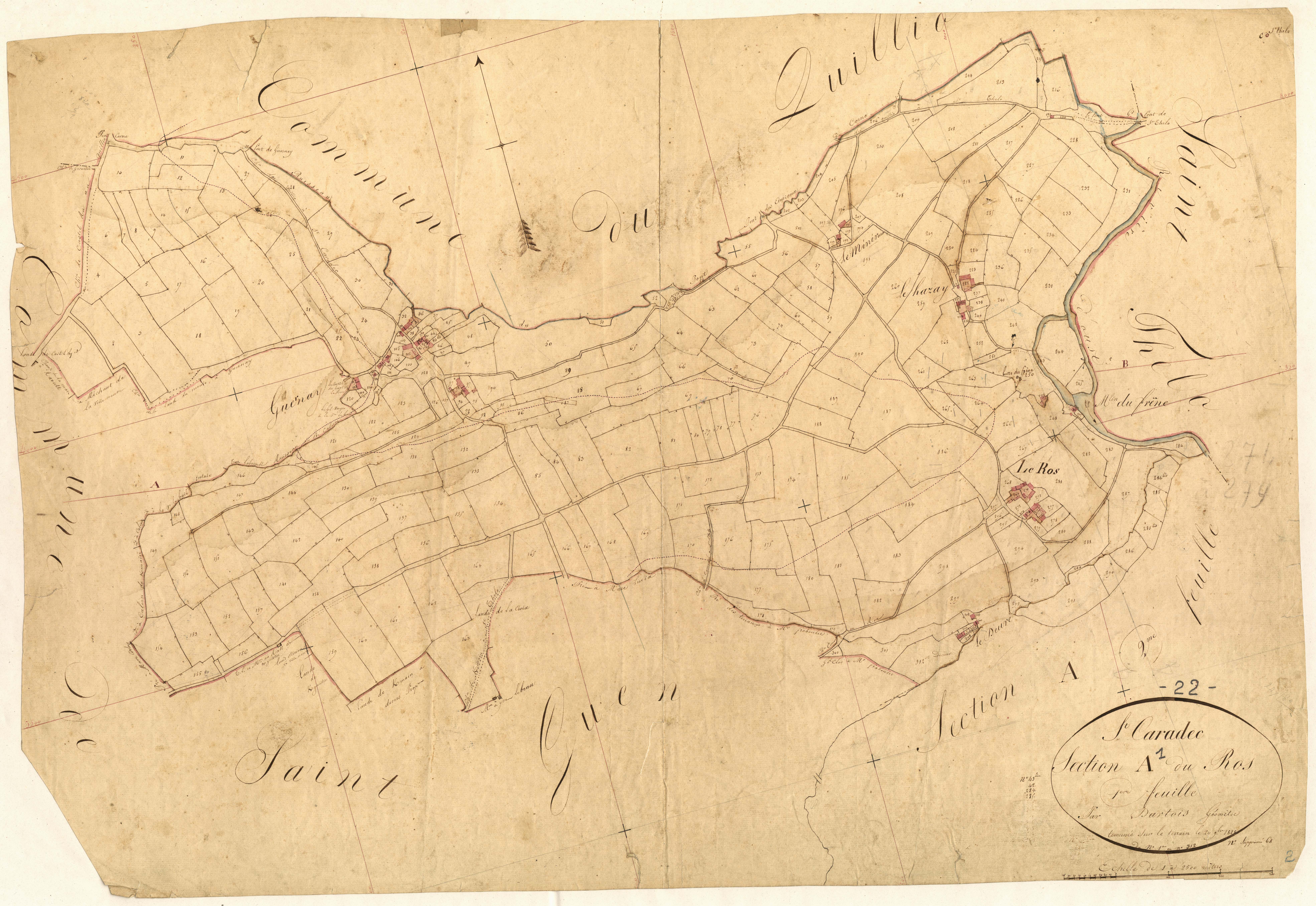 Saint-Caradec - Section A, 1re feuille