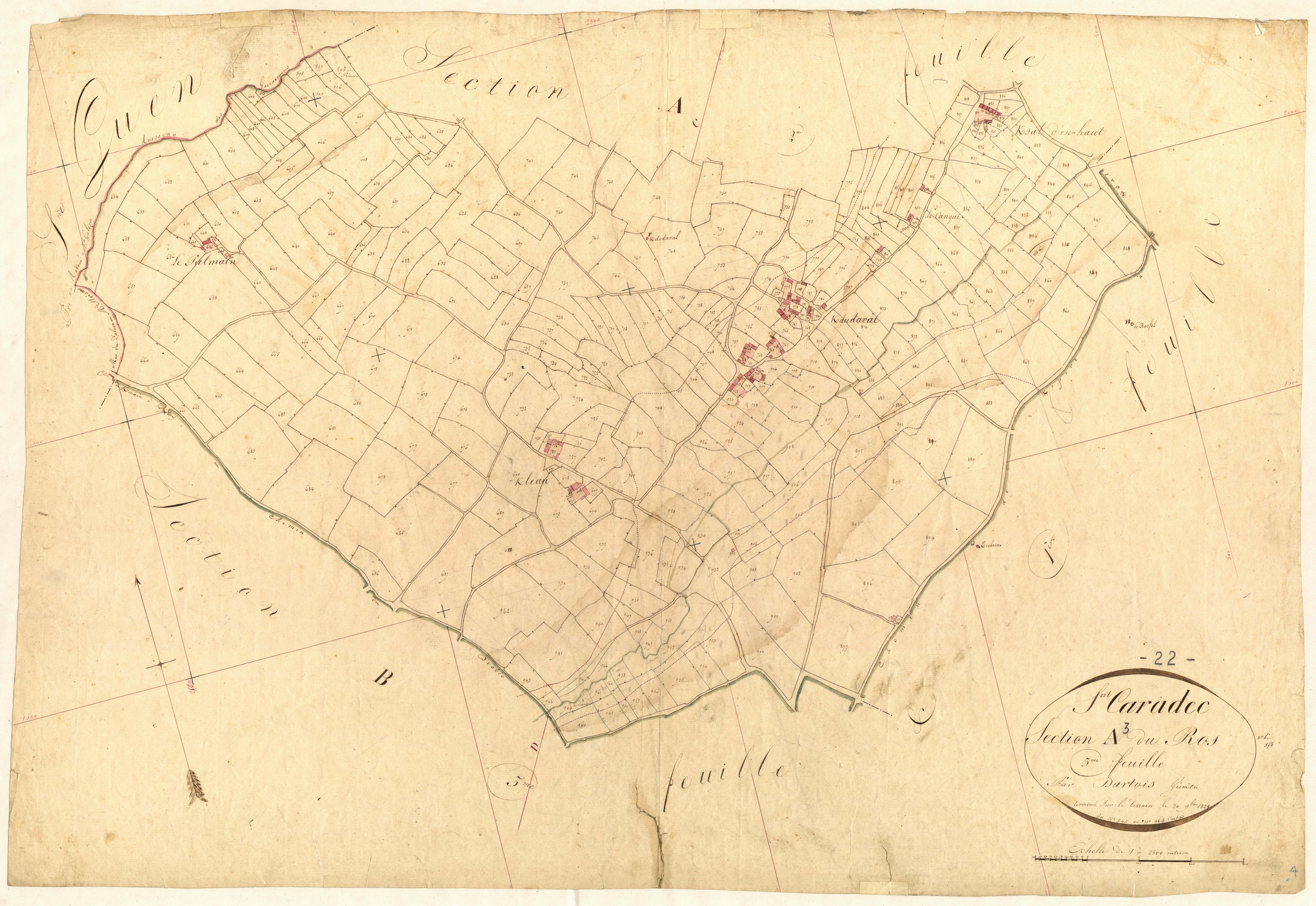 Saint-Caradec - Section A, 3e feuille