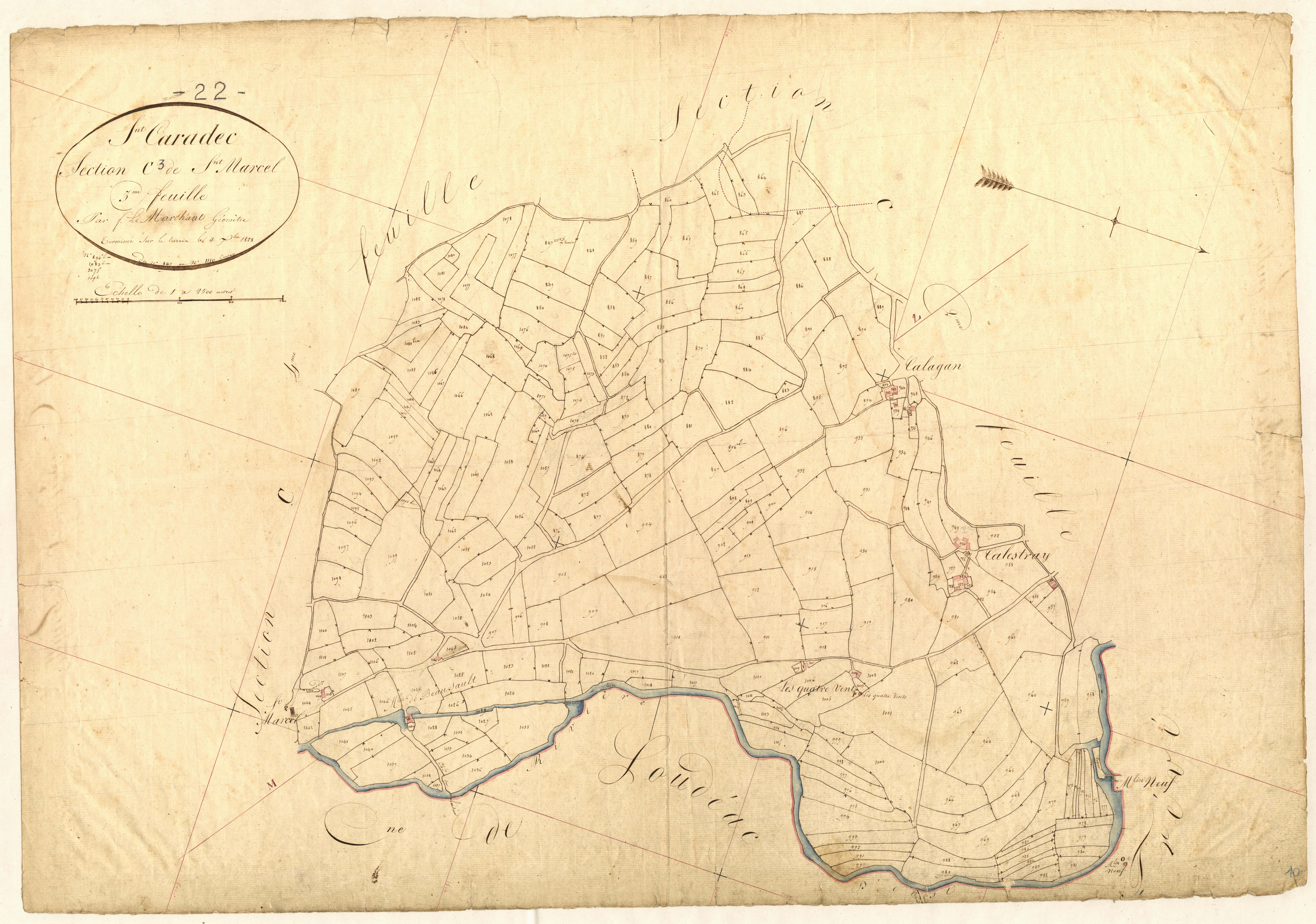 Saint-Caradec - Section C, 3e feuille