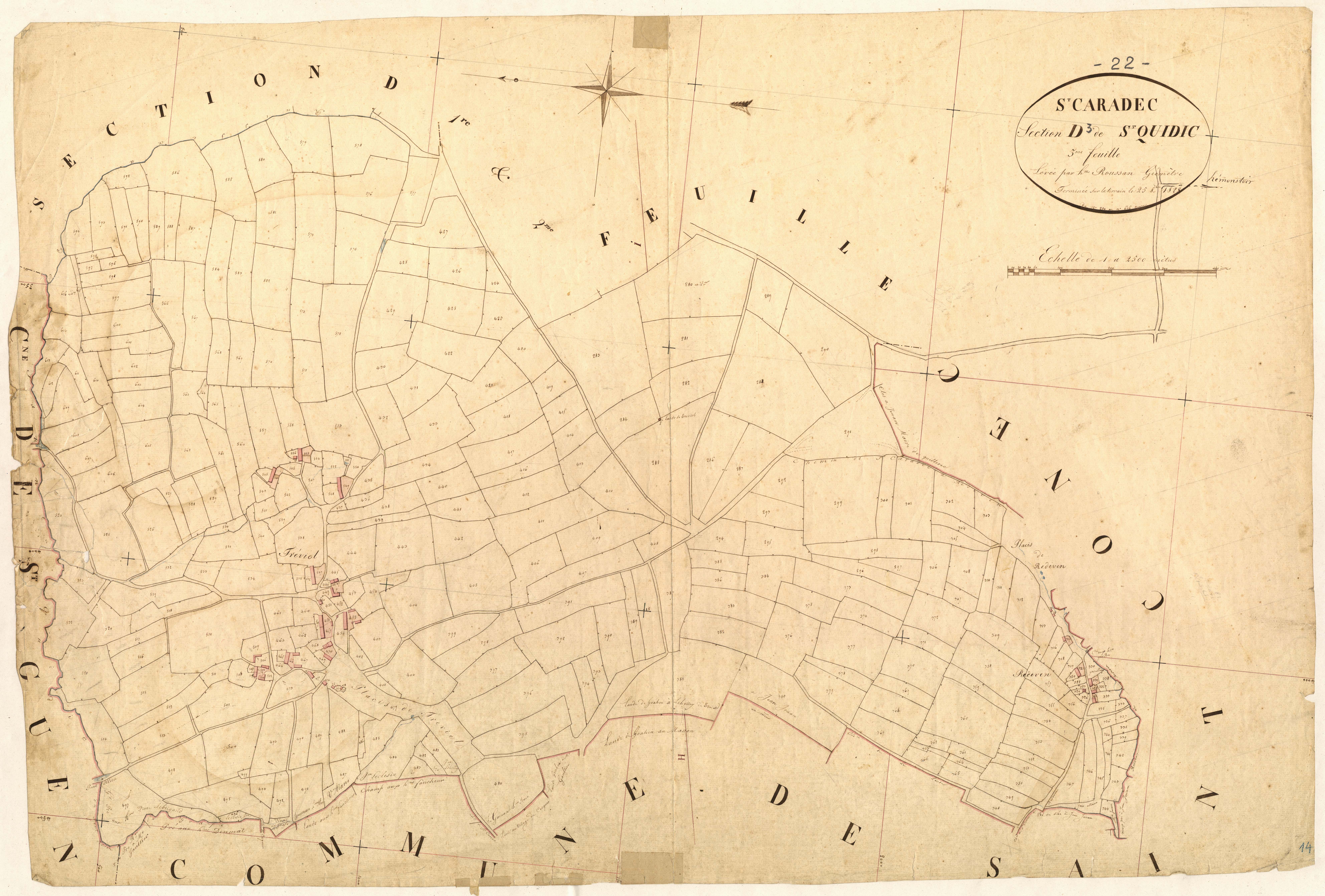 Saint-Caradec - Section D, 3e feuille
