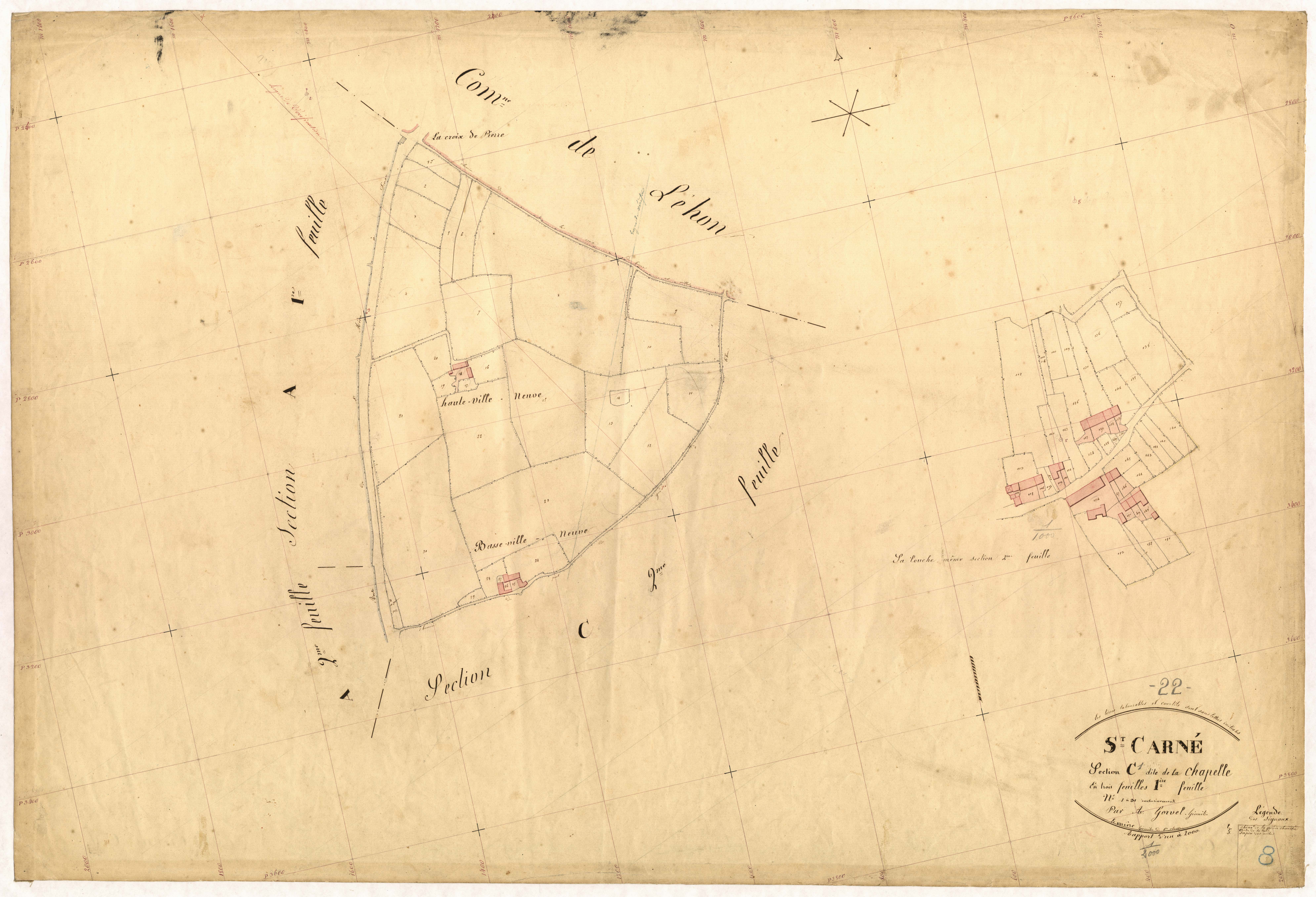 Saint-Carné - Section C, 1re feuille