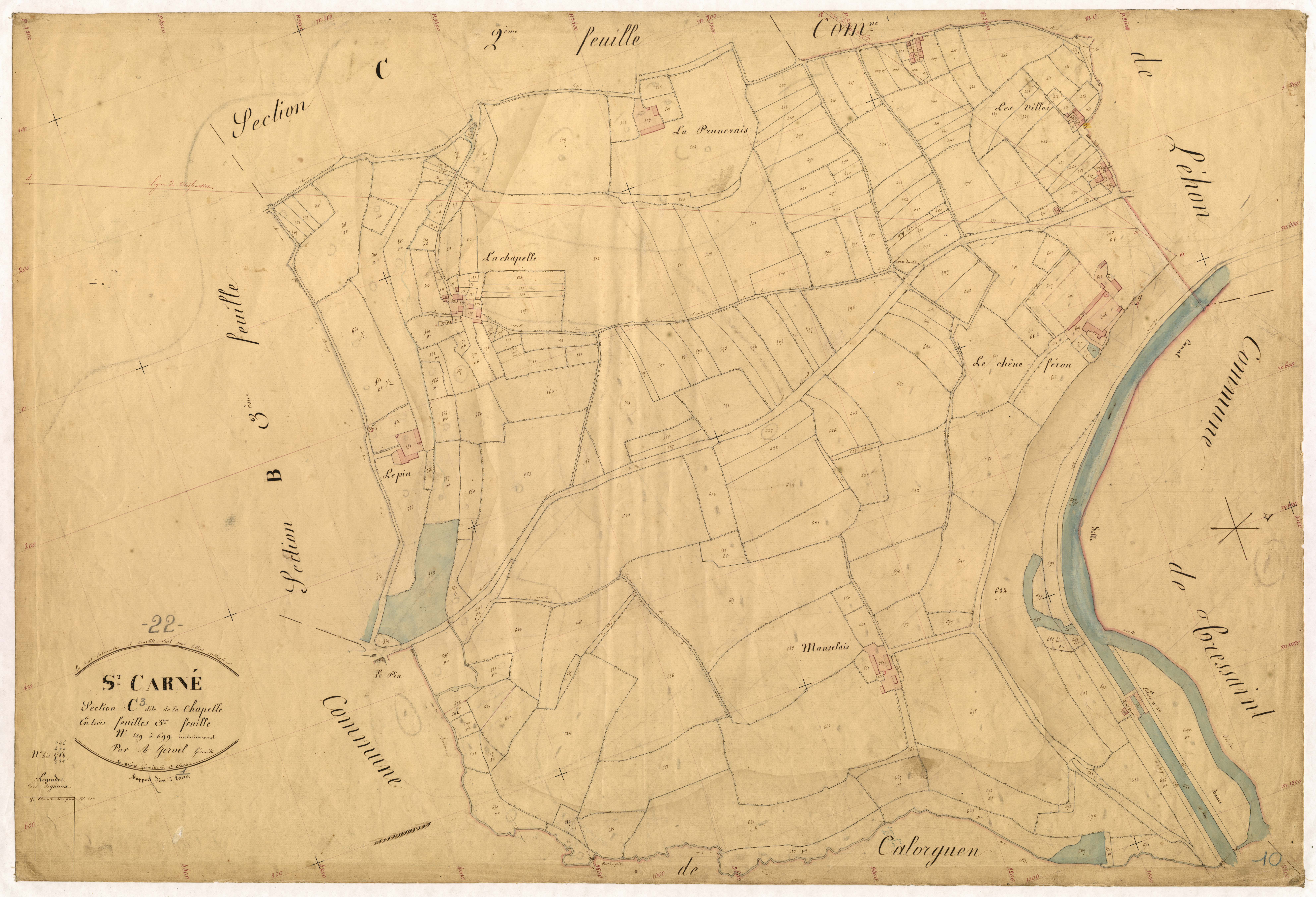 Saint-Carné - Section C, 3e feuille